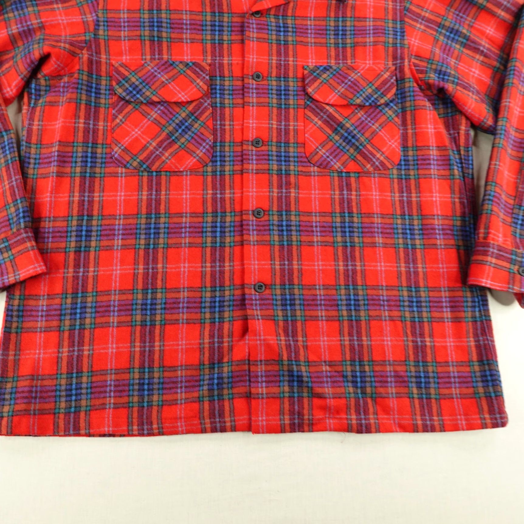 Pendleton Vintage Pendleton Board Shirt Mens X Red Tartan Plaid Wool Flannel Button Up 70s Size US XL / EU 56 / 4 - 5 Thumbnail