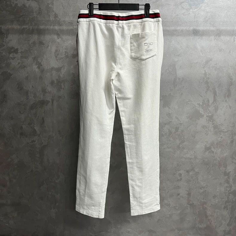 Gucci Gucci Size L White waist striped casual sweatpants 2501-Nex Size US 34 / EU 50 - 2 Thumbnail