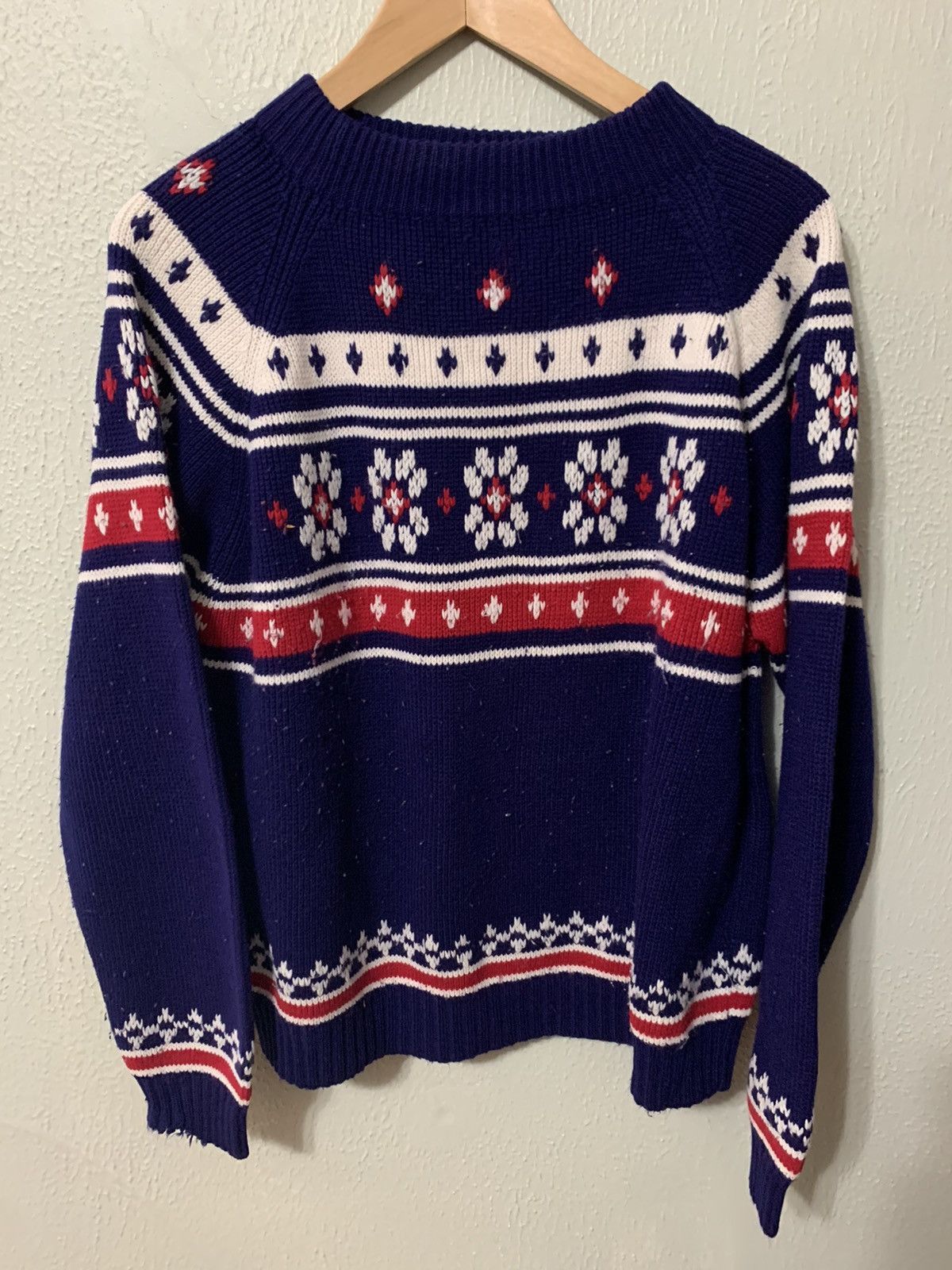 Vintage Vintage Frost Flower Knit Sweater Size US L / EU 52-54 / 3 - 1 Thumbnail