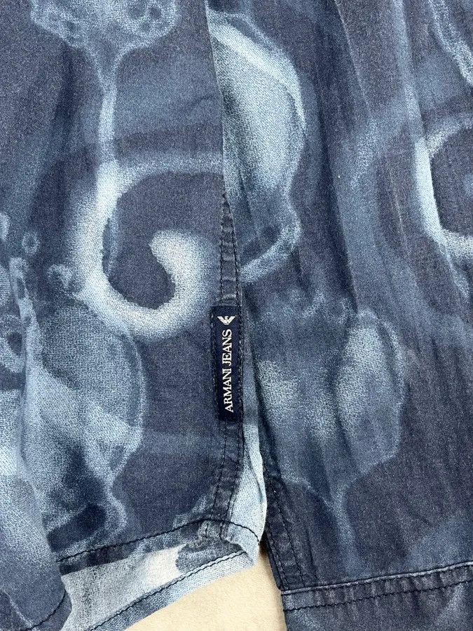 Armani 2000s Armani Black Obscure Monster Asian Shirt Size US M / EU 48-50 / 2 - 9 Thumbnail