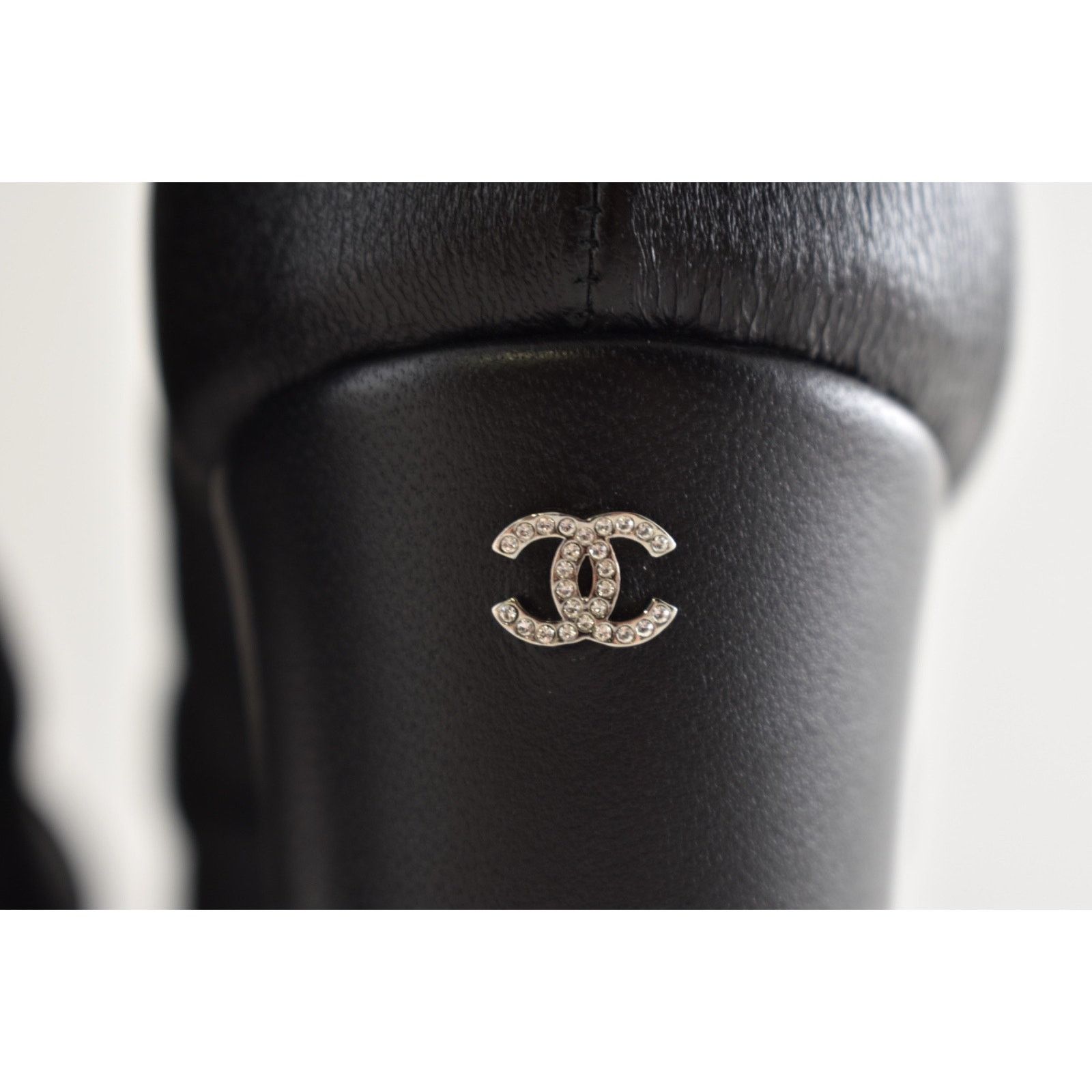 Chanel Chanel24K Stretch Lambskin CC Platform Knee High Boots 37.5C Size US 7.5 / IT 37.5 - 19 Thumbnail