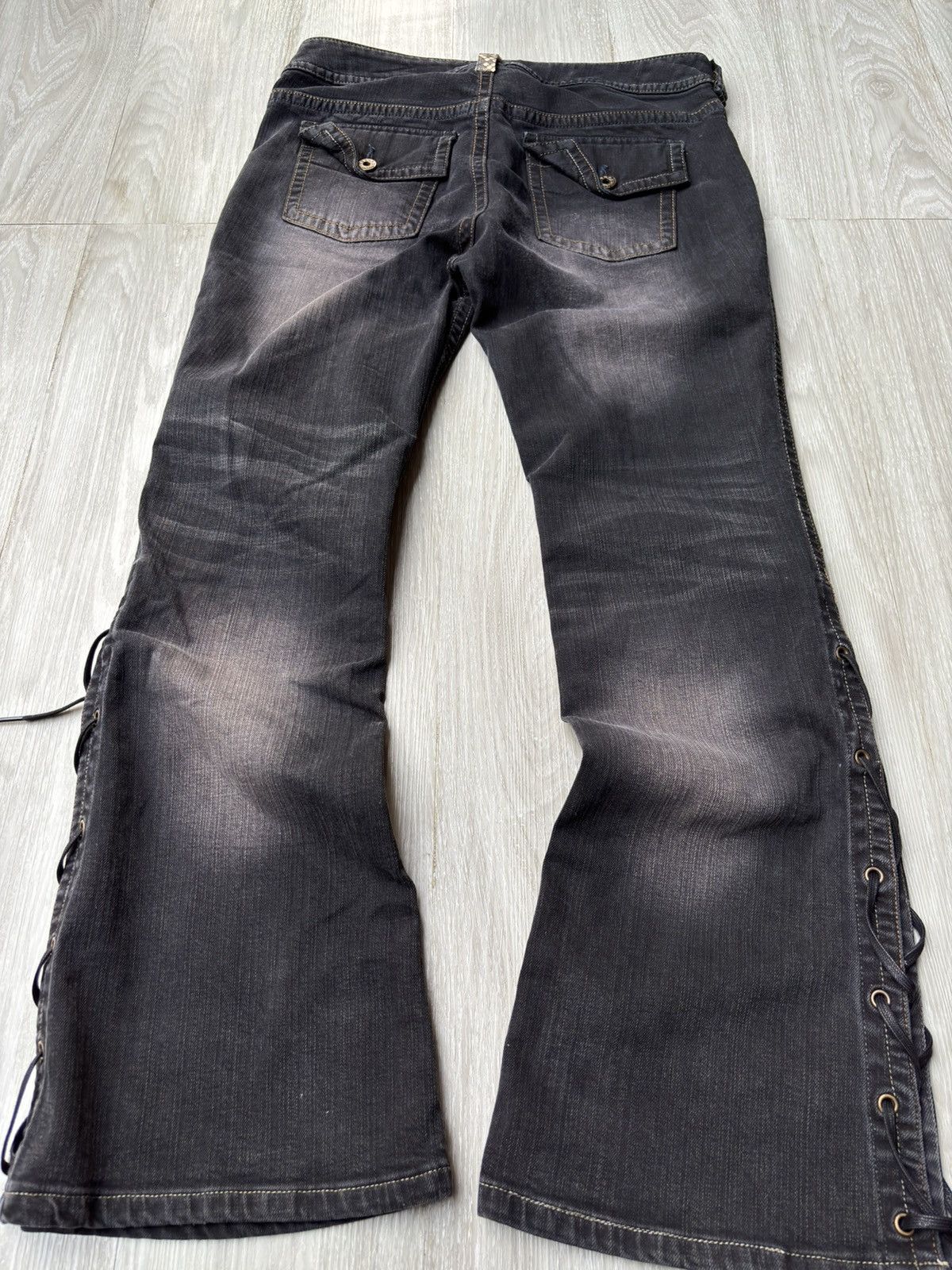 Japanese Brand Hf by bobson lace-up flare jeans Size US 29 - 6 Thumbnail