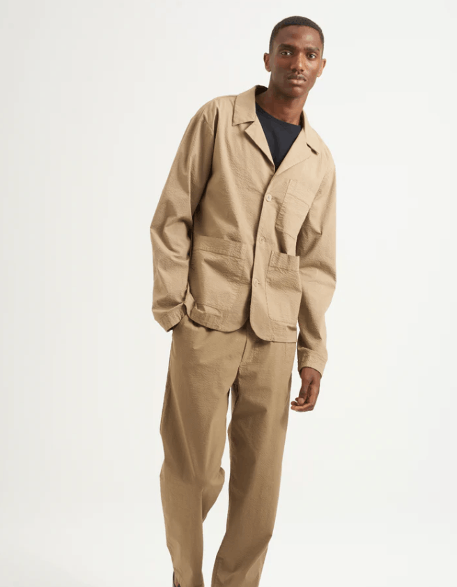 image of Ss23 Rue De Tokyo Cassius Jacket L in Brown, Men's (Size Large)