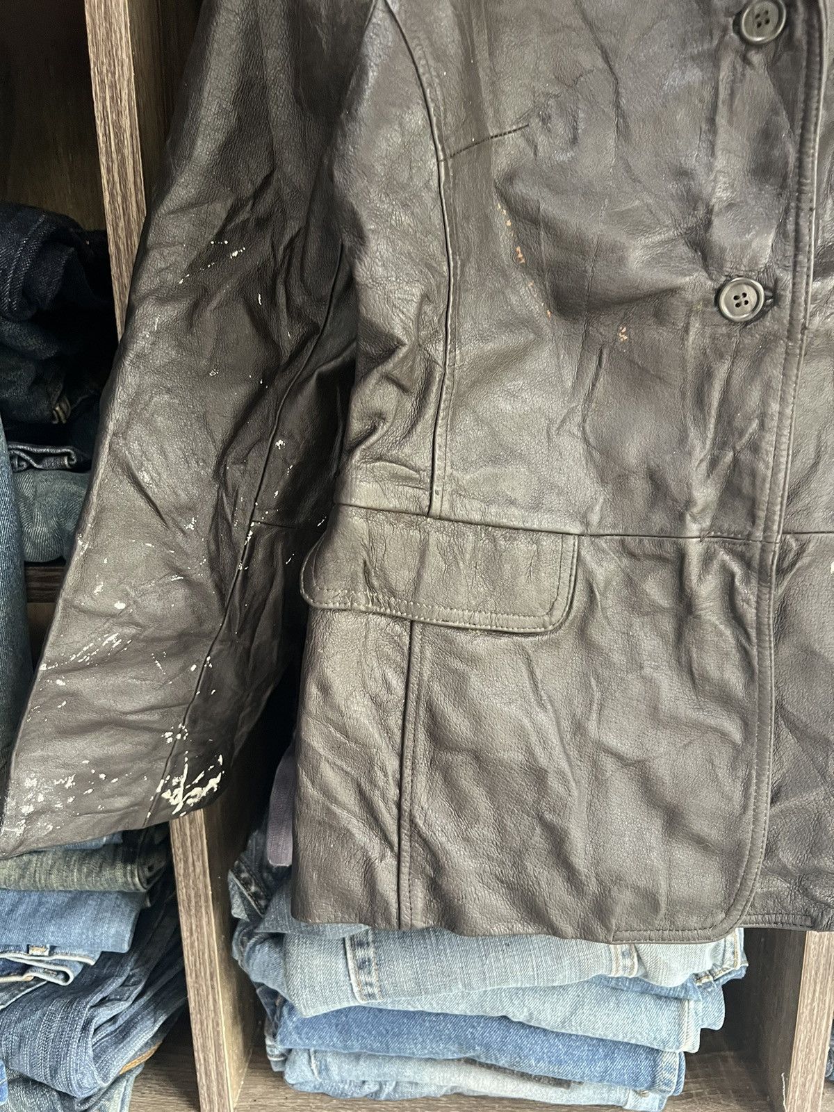 Comme Ca Ism 🔥Comme Ca Ism Button Leather Jacket Size S / US 4 / IT 40 - 7 Thumbnail