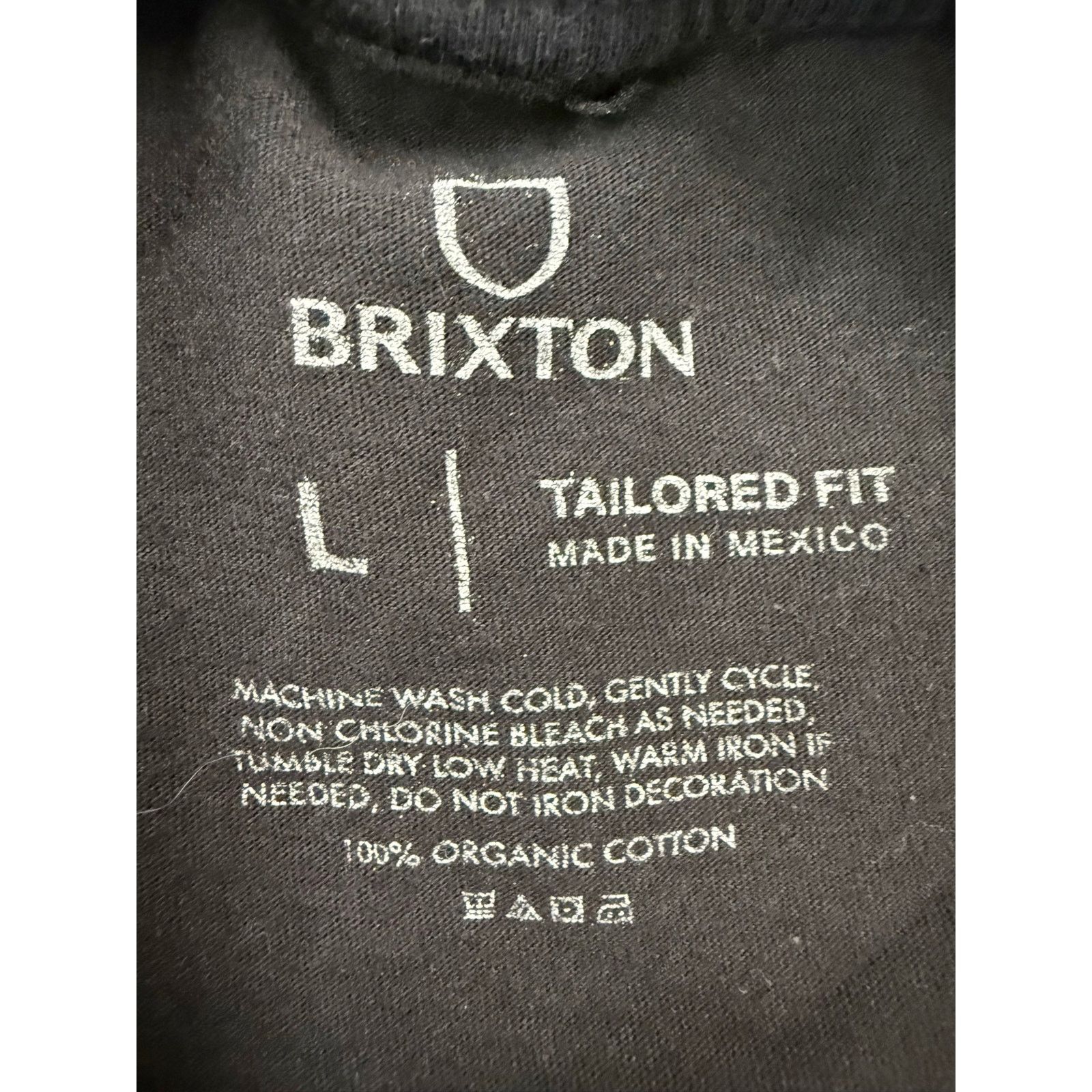 Brixton Brixton Black Organic Cotton Graphic T-Shirt Size L Size US L / EU 52-54 / 3 - 5 Thumbnail