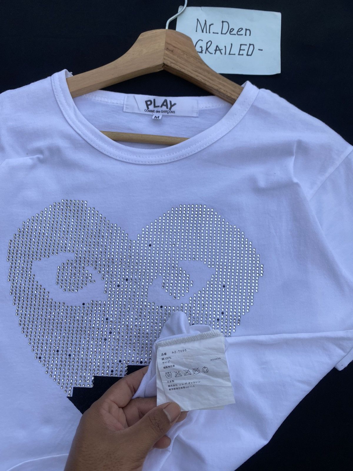 Comme des Garcons Rare Comme Des Garcons CDG Play Swarovski Tee Size US S / EU 44-46 / 1 - 14 Thumbnail