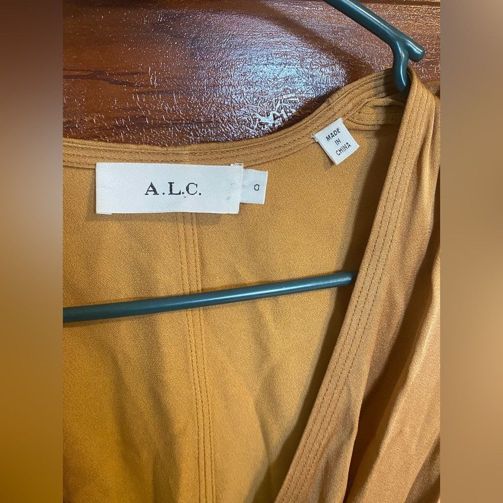 A.L.C. A.L.C. Whitney wrap silk dress in caramel gold yellow Size XS / US 0-2 / IT 36-38 - 5 Thumbnail