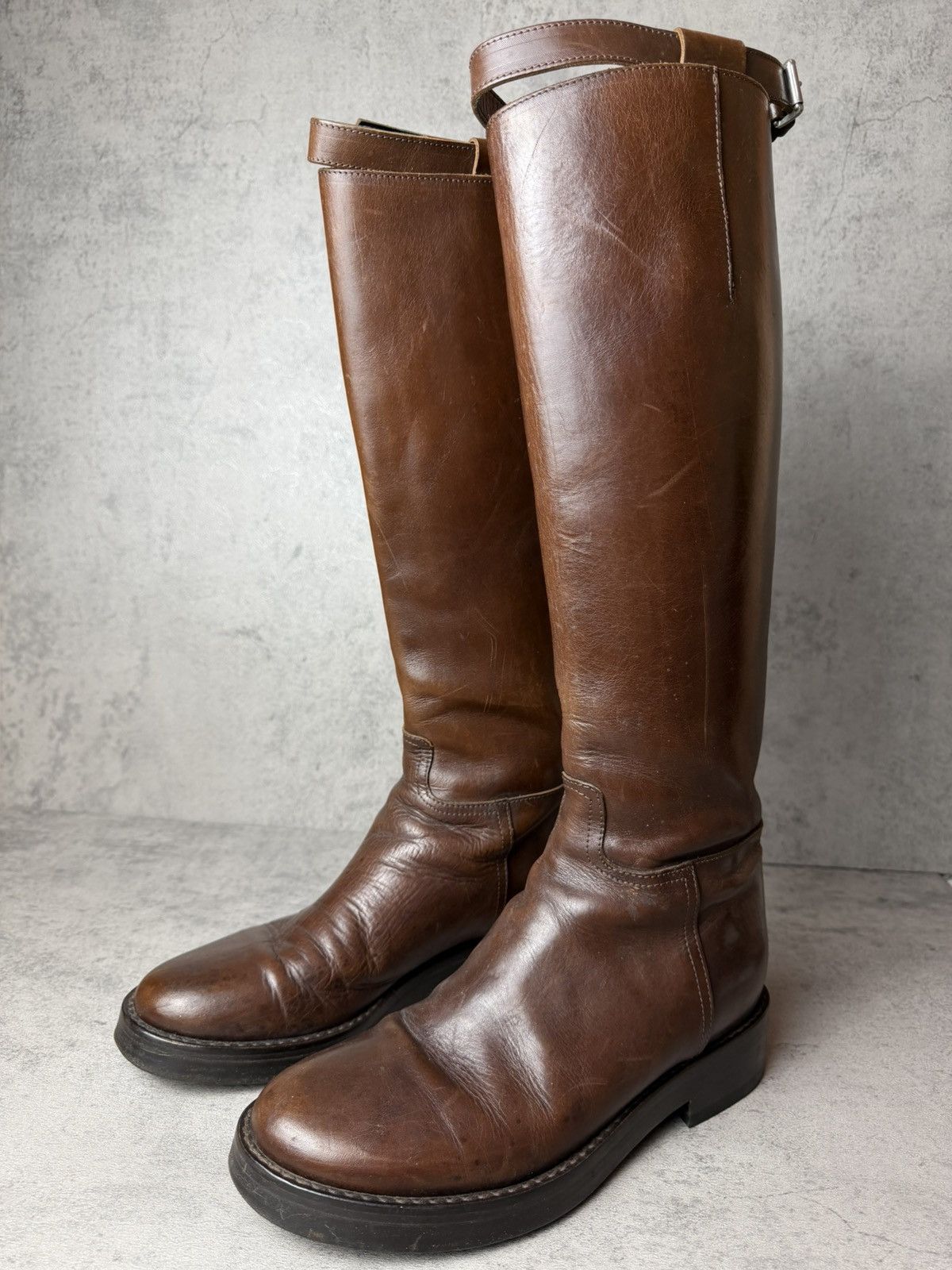 Ann Demeulemeester ANN DEMEULEMEESTER - F/W04 - COGNAC STAN RIDING BOOTS Size US 8 / IT 38 - 7 Thumbnail