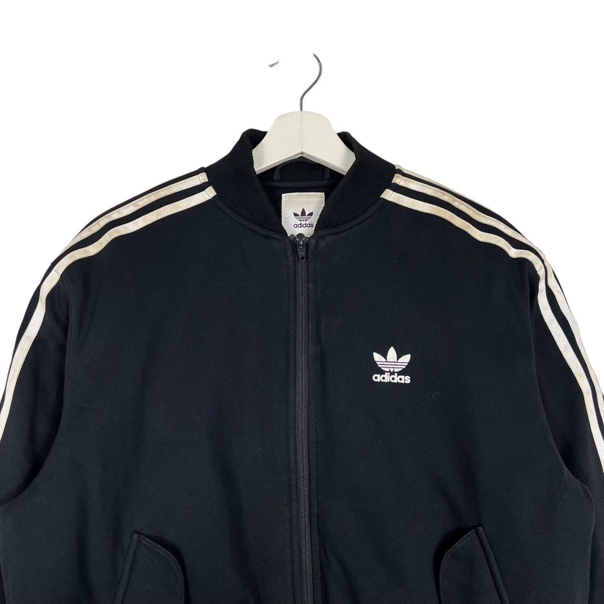 Adidas 🔥 ADIDAS BLACK 3 STRIPE BOMBER JACKET Size US M / EU 48-50 / 2 - 3 Thumbnail