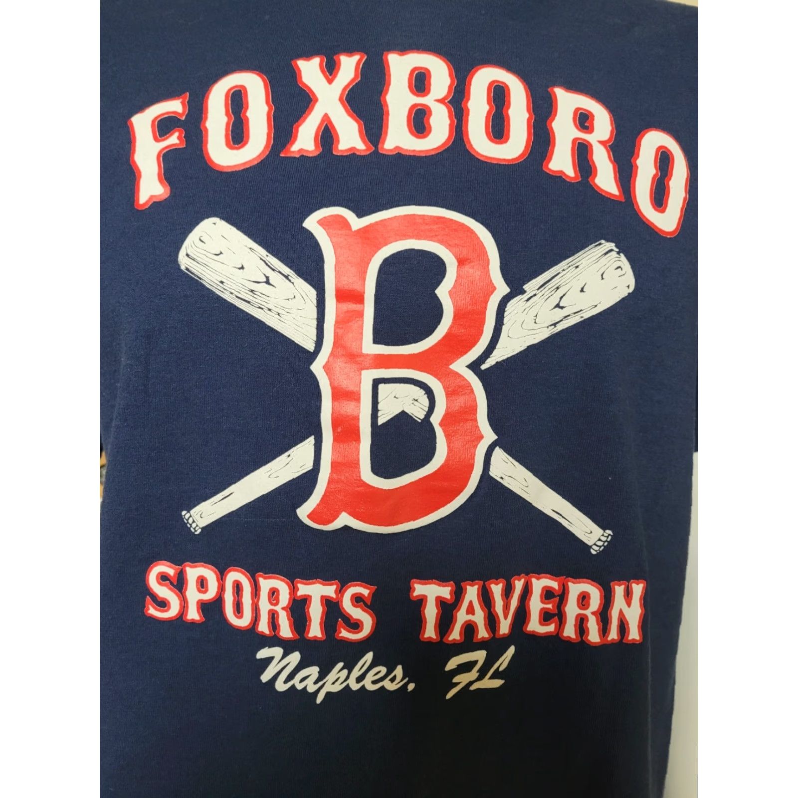 Port & Company Foxboro Sports Tavern Naples FL Bar T Shirt Large Blue 100% Cotton Port & Company Mens T-Shirt Crew Neck Short Sleeve Bars Sports 2000s Size US L / EU 52-54 / 3 - 2 Thumbnail