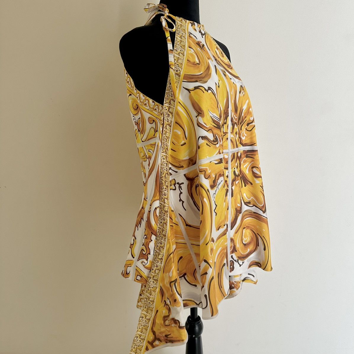 Dolce & Gabbana Dolce & Gabbana Majolica-print halterneck top Size M / US 6-8 / IT 42-44 - 17 Thumbnail