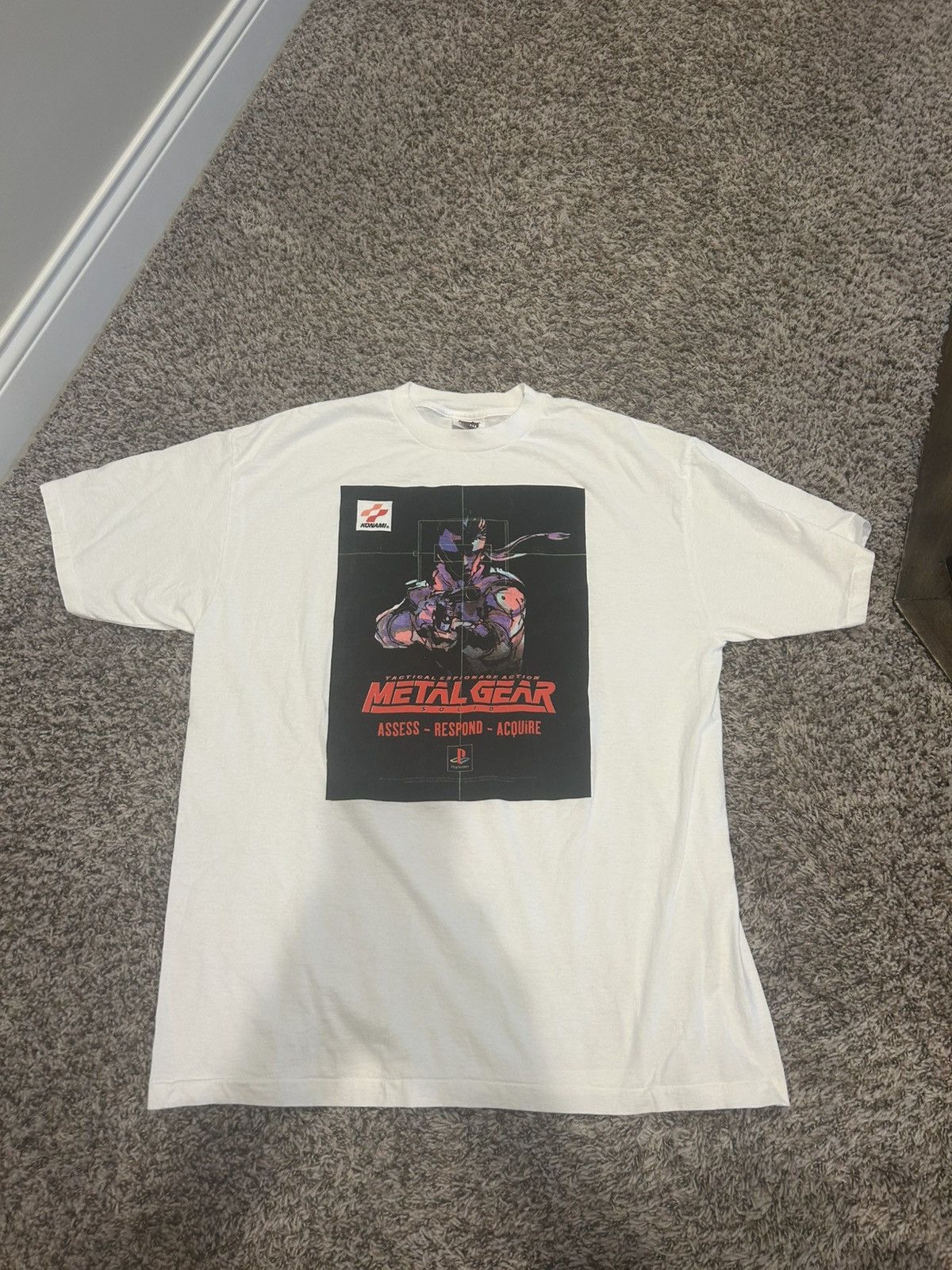 Playstation Vintage Metal Gear Solid White Promo T Shirt 90s | Grailed