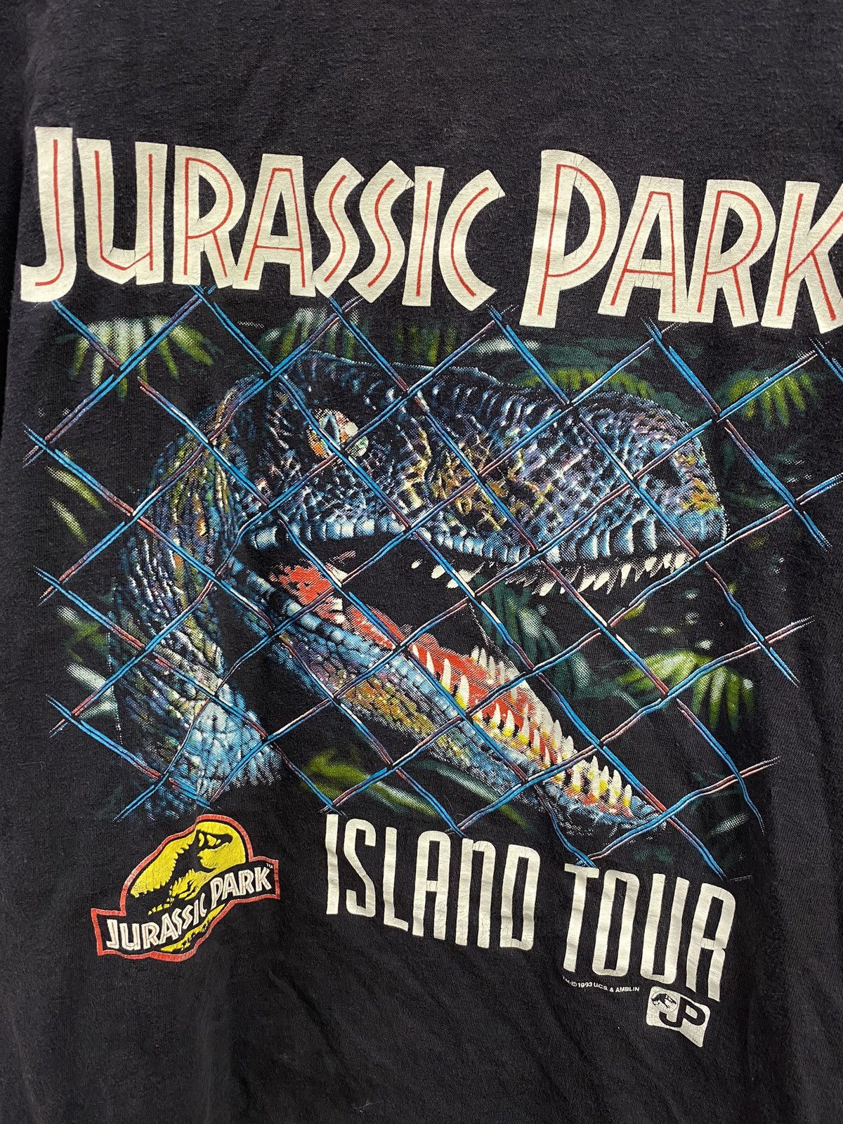 Universal Studios × Vintage 90’s Vintage Raptor Jurassic Park Movie Tee Shirt Large Size US L / EU 52-54 / 3 - 9 Thumbnail