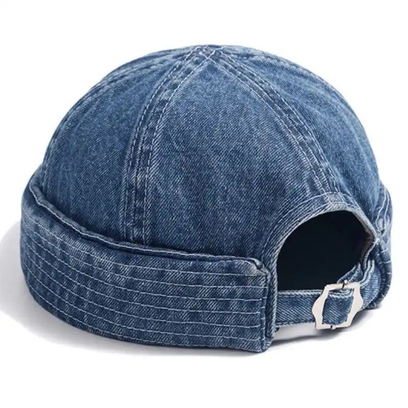 Japanese Brand Vintage Denim Brimless Melon Hat Size ONE SIZE - 1 Thumbnail