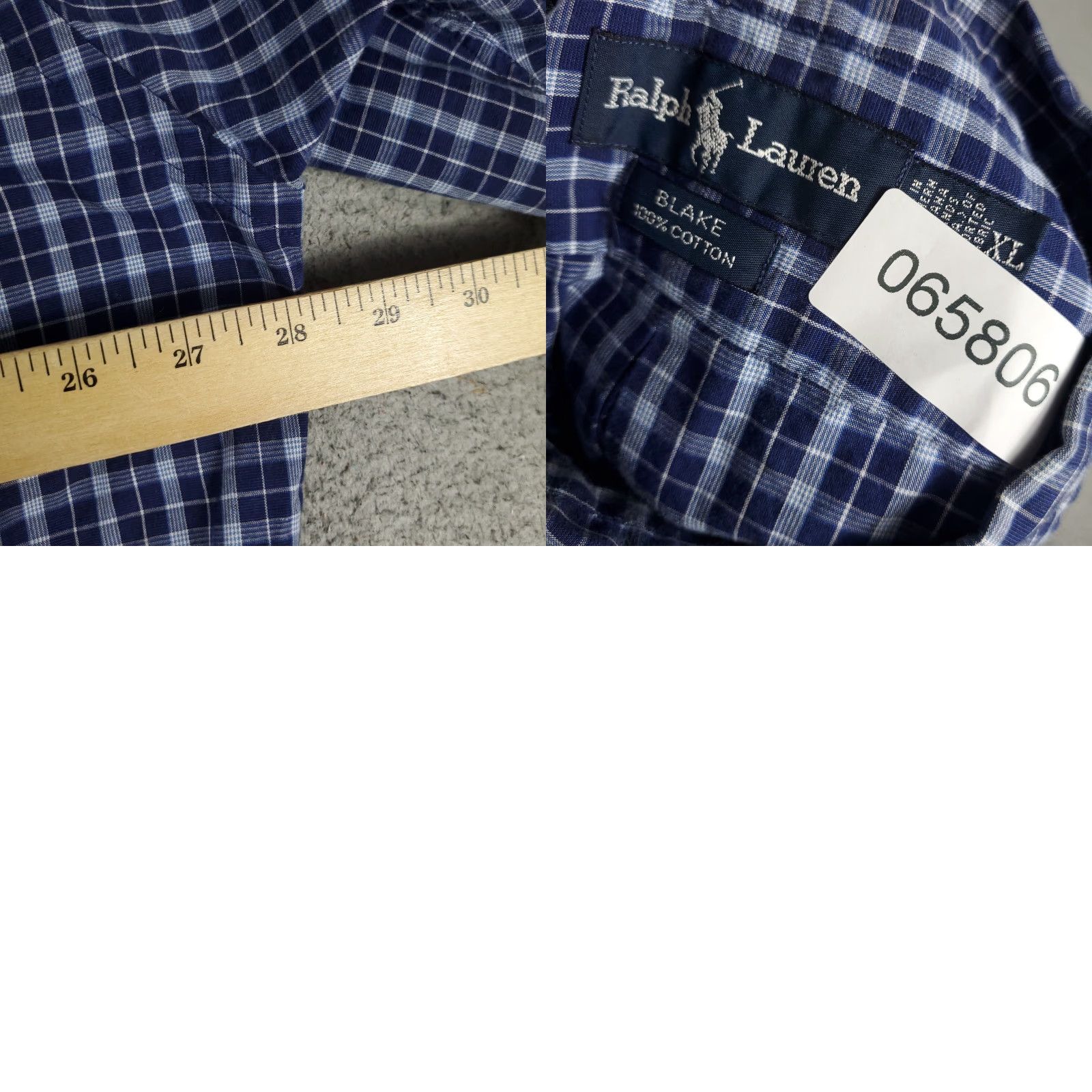 Ralph Lauren **Ralph Lauren Blue Plaid Button-Up Shirt Mens XL** User: Ralph Lauren Blue Plaid Button-Up Shirt Mens XL * Size US XL / EU 56 / 4 - 8 Thumbnail