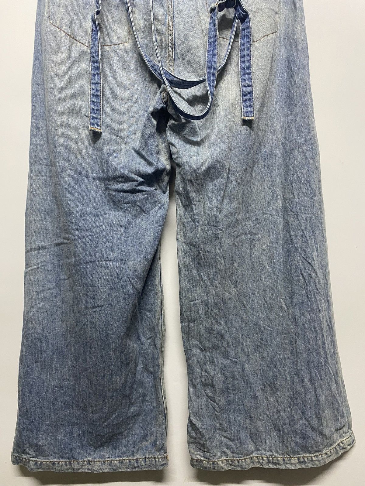 Hysteric Glamour × Japanese Brand RNA İnç. Jeans Distressed Overall Denim Wide Leg Loose Pants Size 32" / US 10 / IT 46 - 11 Thumbnail