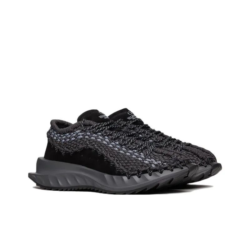 Valentino o1y0525 Low-Top Sneakers in Black/Lead Size US 7 / EU 40 - 3 Thumbnail