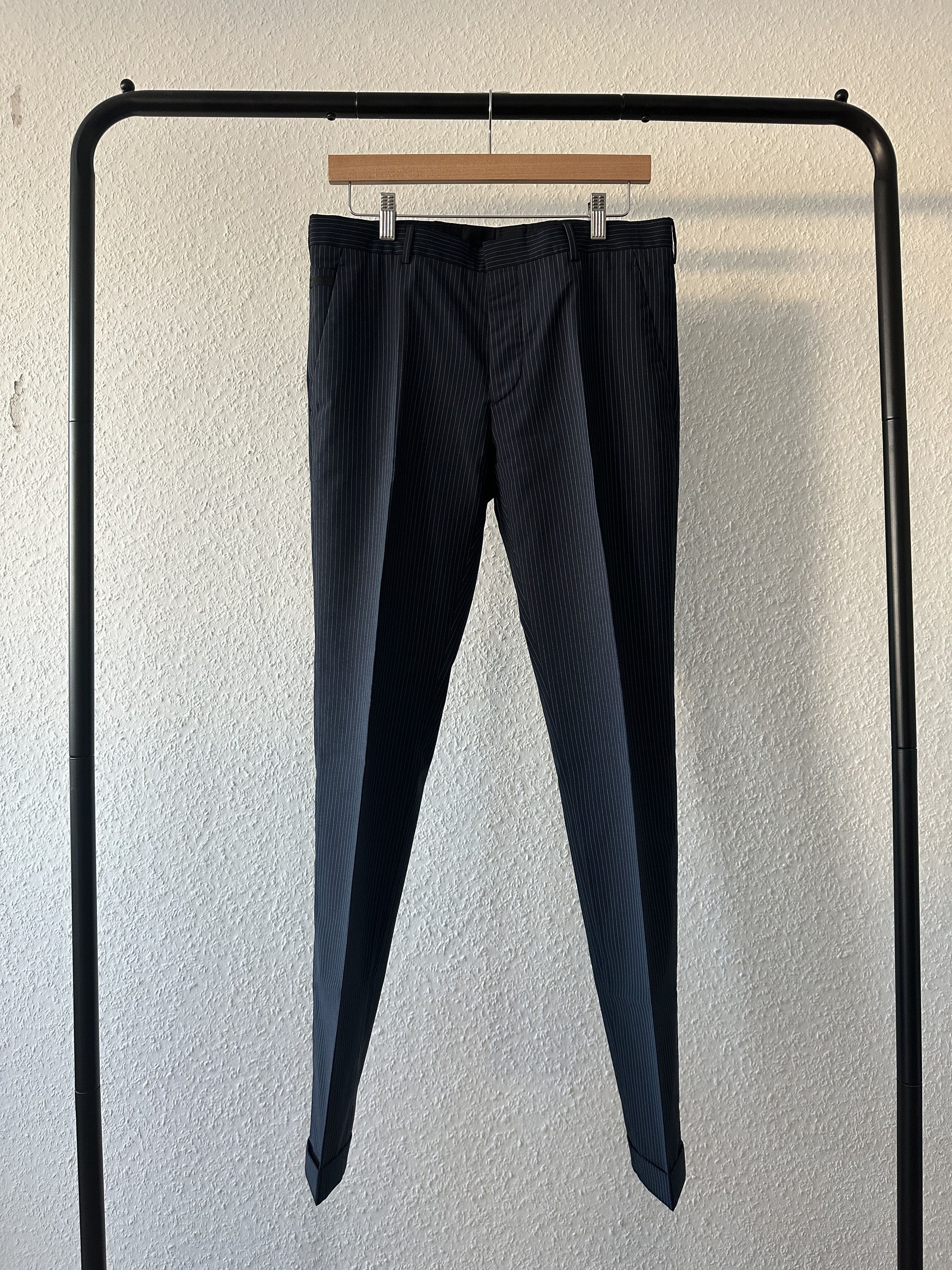 Prada Virgin Wool Light Navy Pants
