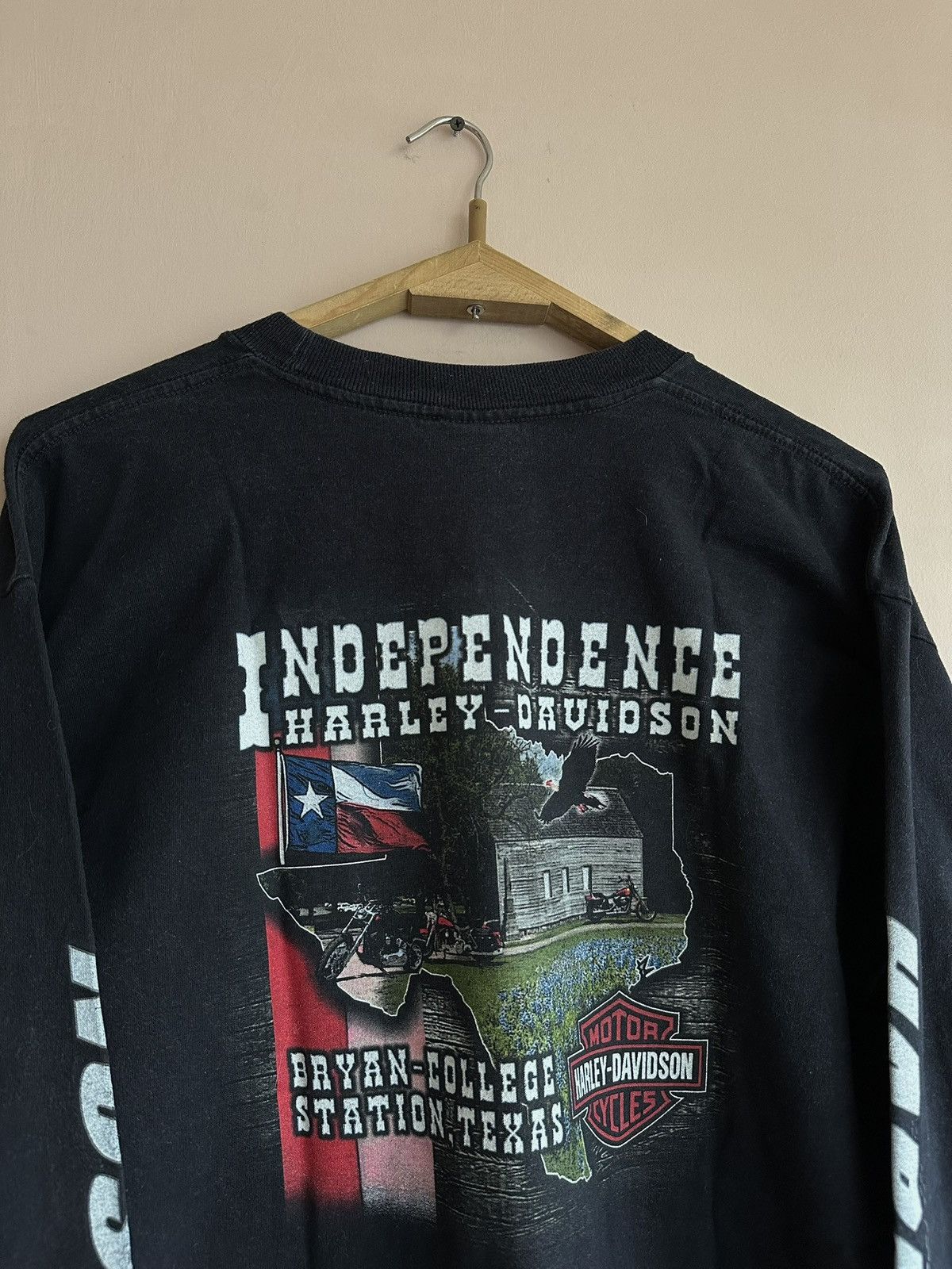 Harley Davidson × Vintage Vintage 00s Harley Davidson Bryan College Pocket Long Sleeve Size US XL / EU 56 / 4 - 9 Thumbnail