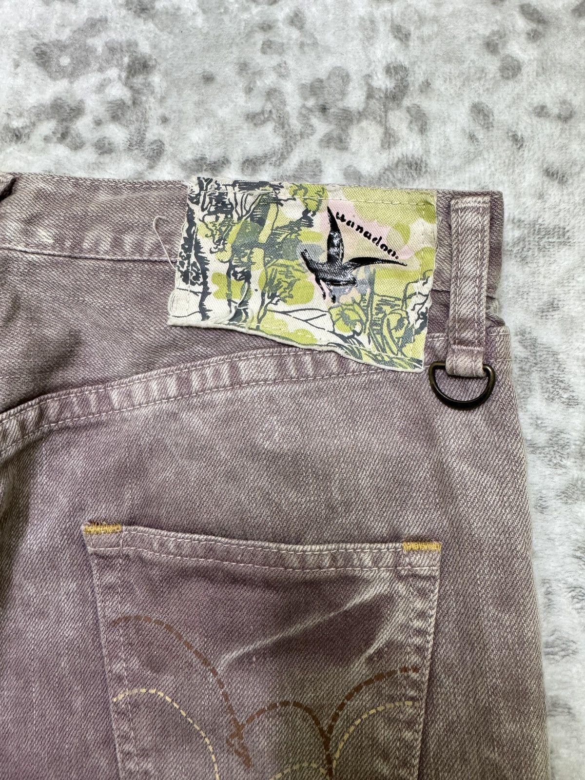 If Six Was Nine Vintage Flared WOW Jeans Acid Wash Purple Denim Size US 30 / EU 46 - 14 Thumbnail