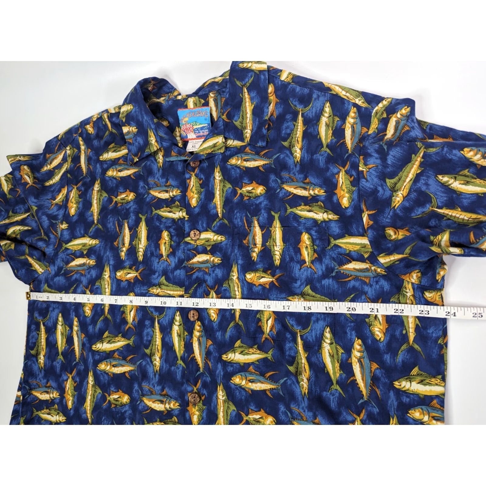 Vintage VINTAGE Joe Kealoha Hawaiian Shirt Shirt XL Blue Reef Fish Ocean Theme 100% Cotton Short Sleeve Button-Up Collar Spread Mens Size US XL / EU 56 / 4 - 5 Thumbnail