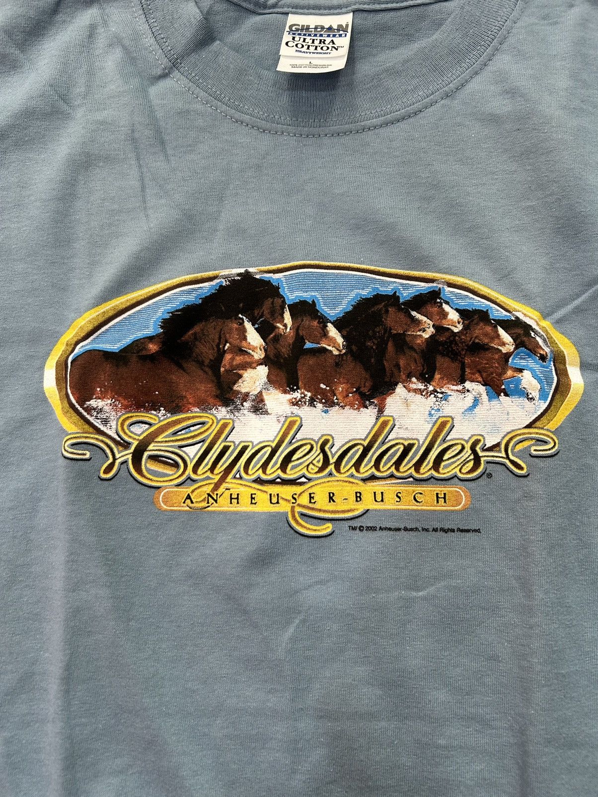 Vintage Vintage Anheuser Busch Horse T Shirt Size US L / EU 52-54 / 3 - 2 Thumbnail