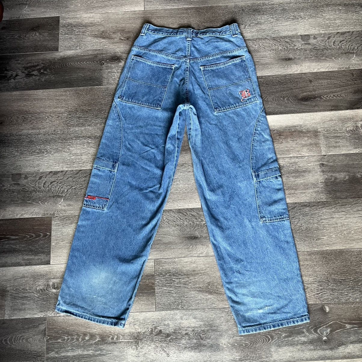 Vintage Vintage 90s Boss Baggy Skater Multi Pocket Denim Jeans 31x32 Size US 31 - 2 Thumbnail