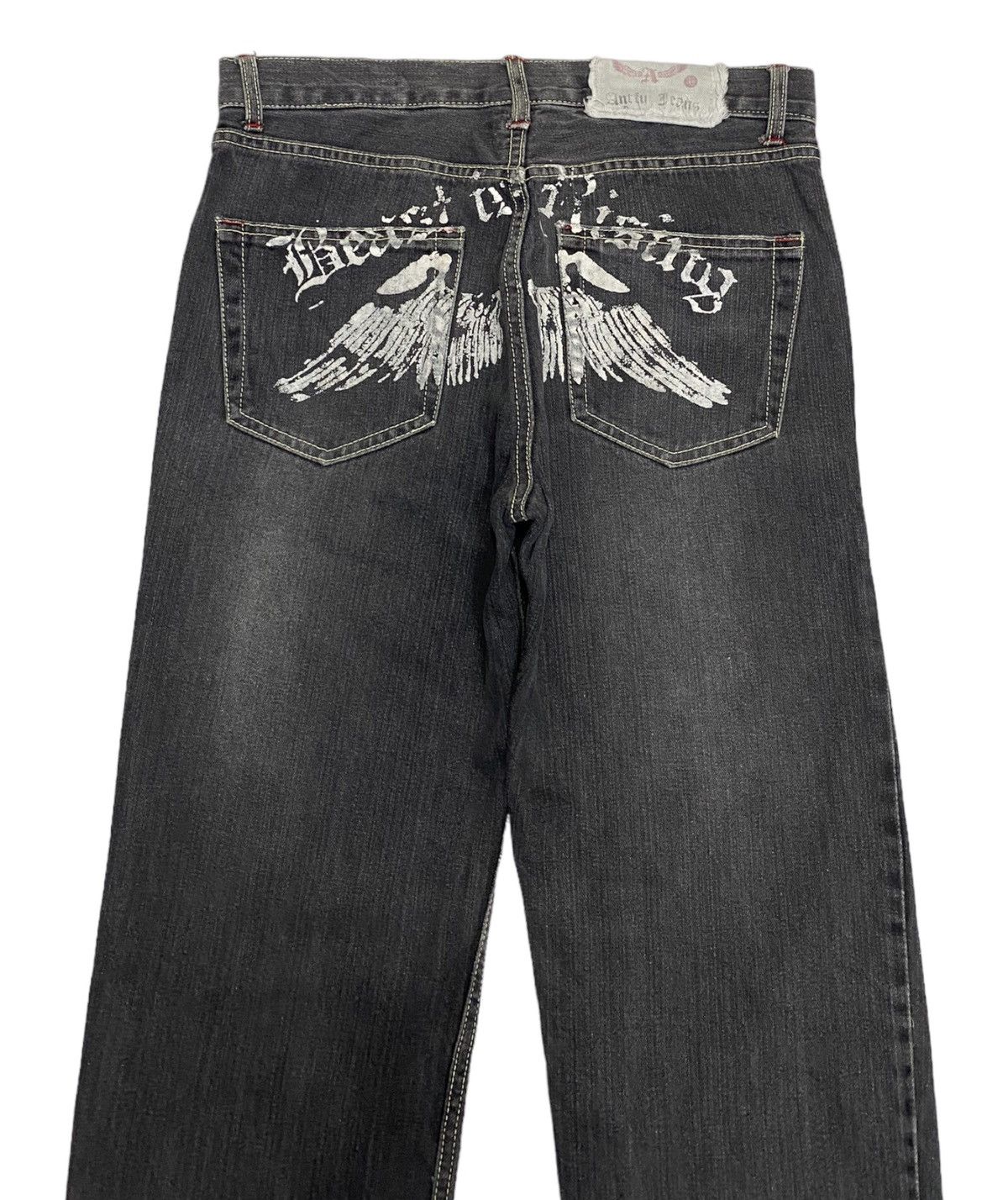 14th Addiction × KMRii RARE DISTRESSED ANTFUI JEANS RIPPED DENIM JEANS Size US 31 - 4 Thumbnail