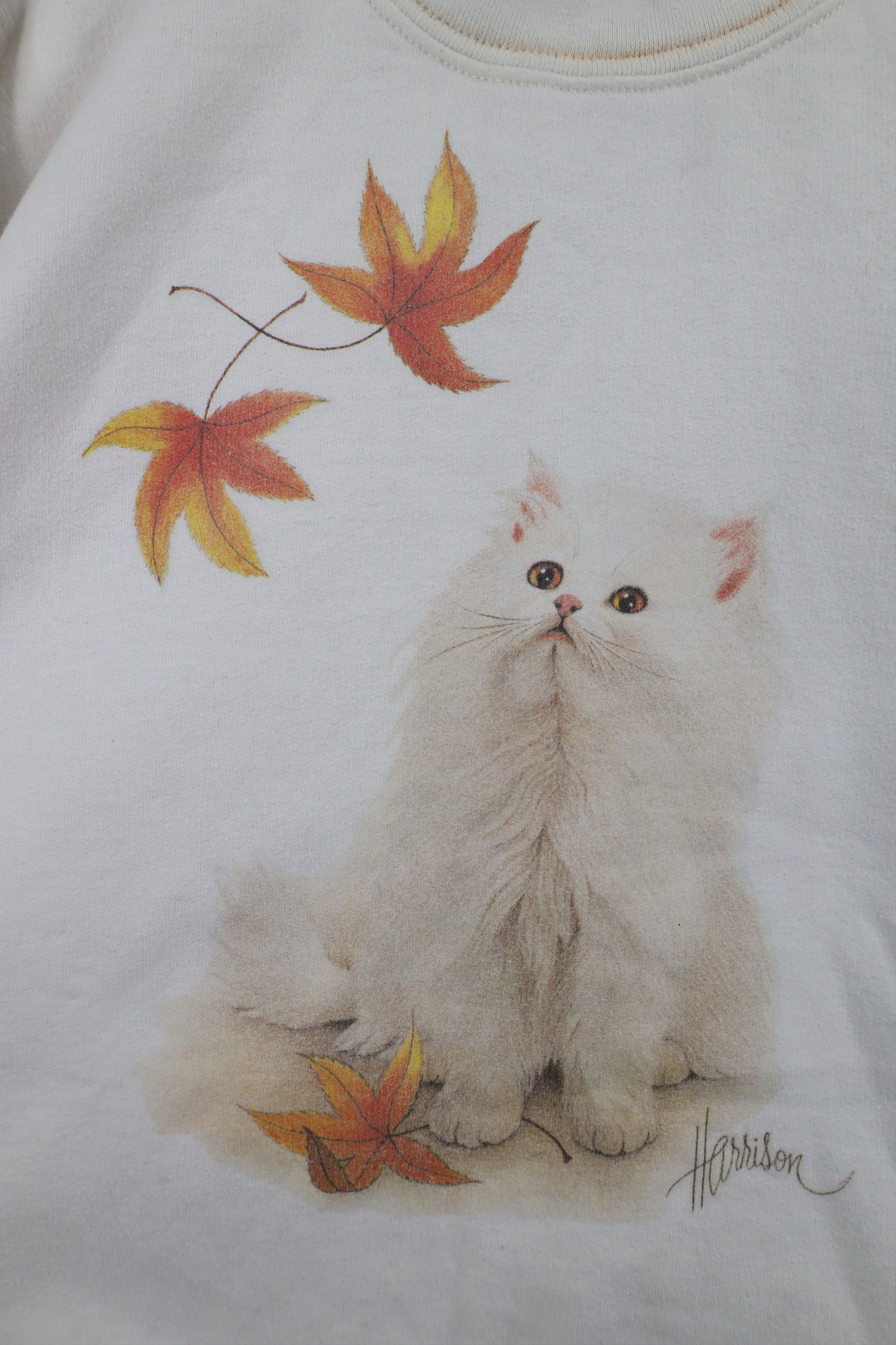 Vintage Vintage 90s Streetwear Nature Cat Kitten Cat Lady Sweatshirt Size XL / US 12-14 / IT 48-50 - 4 Thumbnail