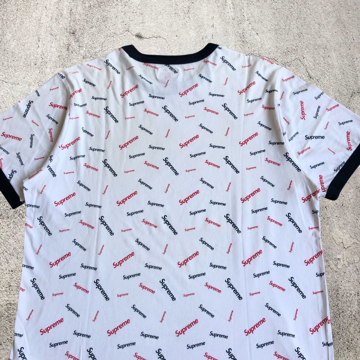 Supreme FW 18 Supreme Scatter Ringer Tee T-shirt White Size US L / EU 52-54 / 3 - 7 Thumbnail