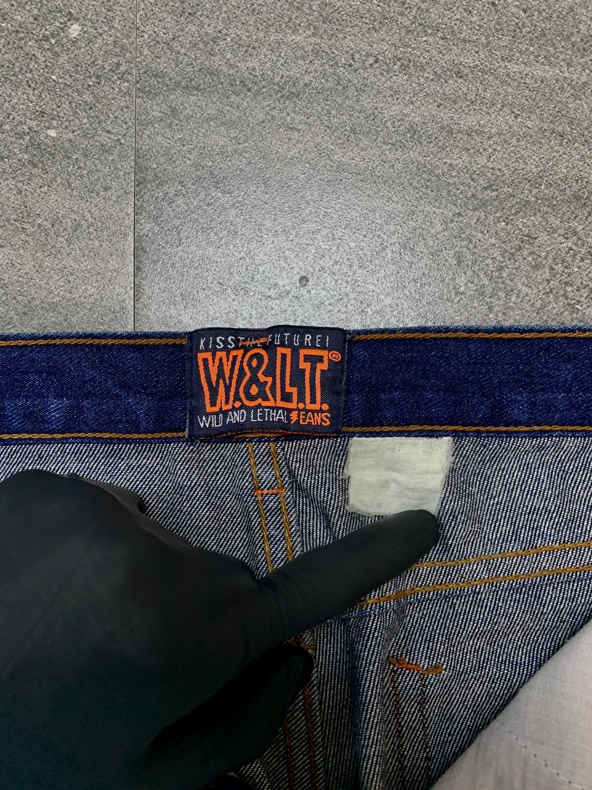 W&LT FREE TAX! 2000s Elastic Flared Denim Jeans Size US 30 / EU 46 - 11 Thumbnail