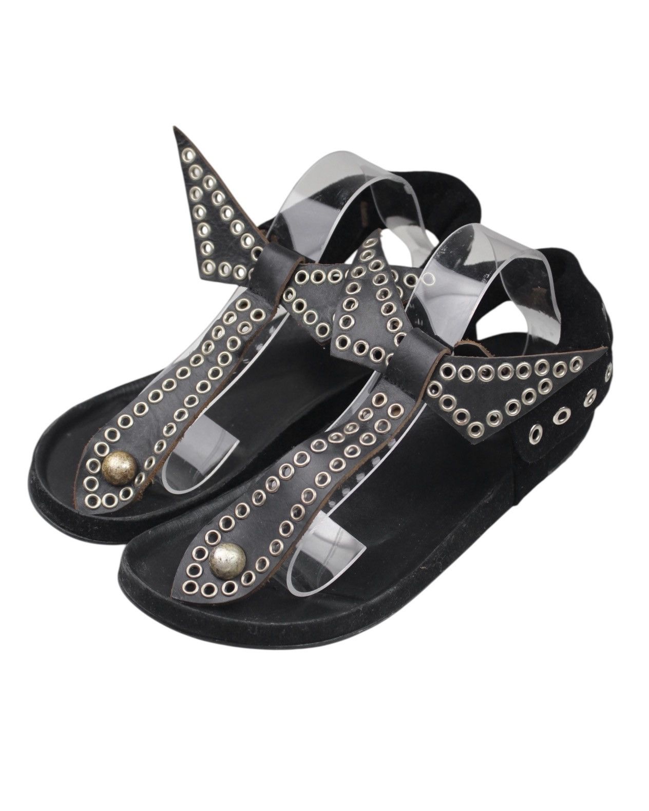 2000S JAPANESE MADE GROMMET BOW STRAP SANDALS