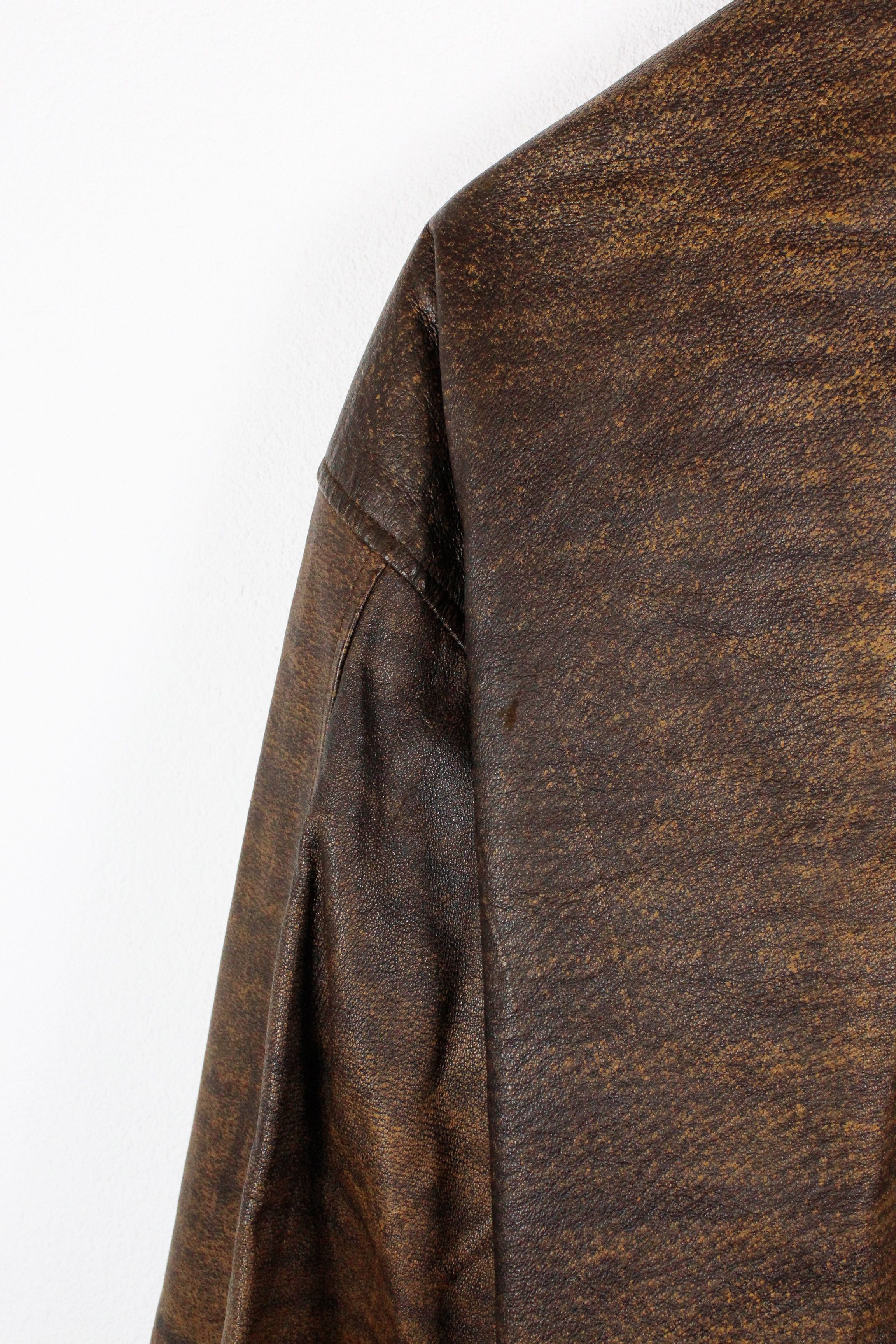 Vintage Vintage Sharper Image USA Enterprise Flight Leather Jacket Size US XL / EU 56 / 4 - 9 Thumbnail