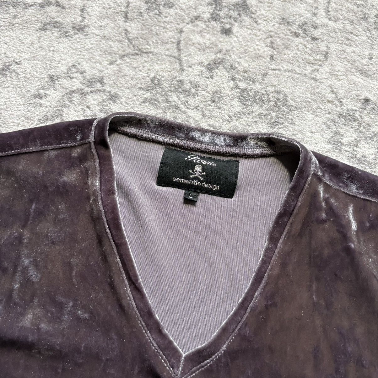 Roen Roen x Semantic Design Velour Heart Long Sleeve T-Shirt Size US M / EU 48-50 / 2 - 4 Thumbnail
