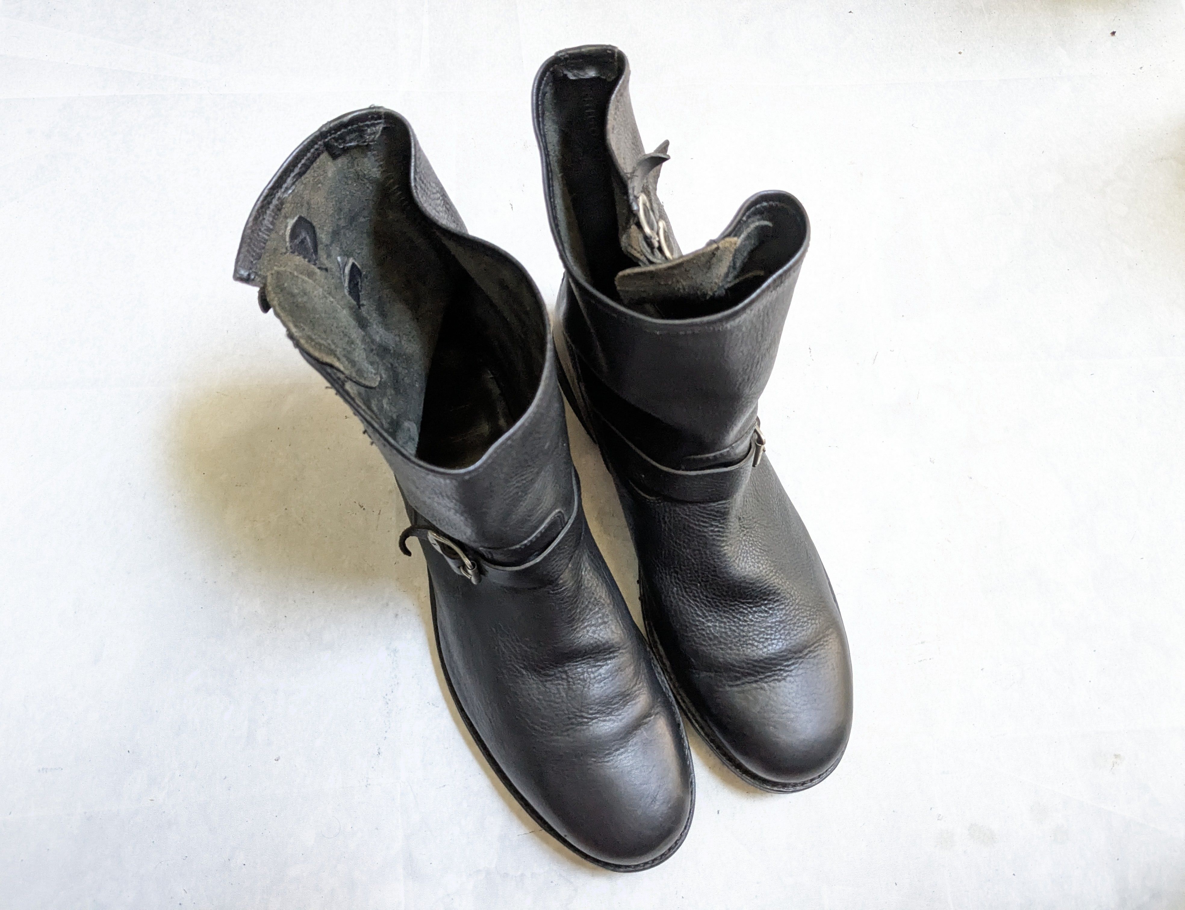 Frye Frye Engineer Boots Black 13 M Leather Buckle Strap USA Size US 13 / EU 46 - 4 Thumbnail