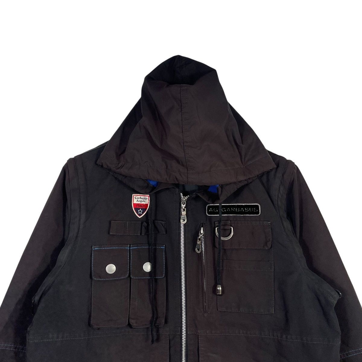 Vintage Vintage Garbasus Angelo Japan Tactical Utility Hooded Jacket Size US M / EU 48-50 / 2 - 2 Thumbnail