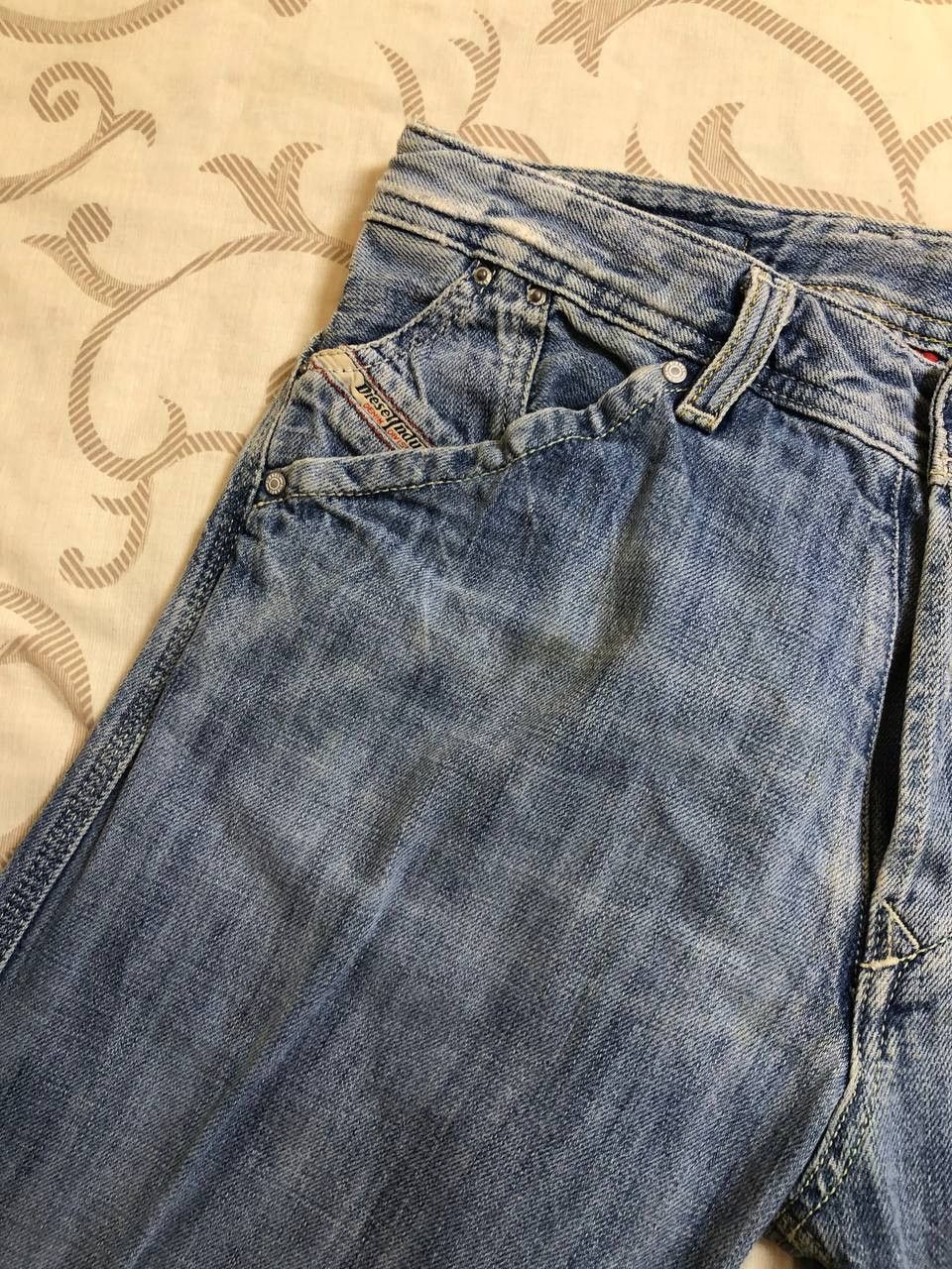 Diesel DIESEL BRADDO Denim Distressed Regular Slim Straight Jeans Size US 30 / EU 46 - 12 Thumbnail