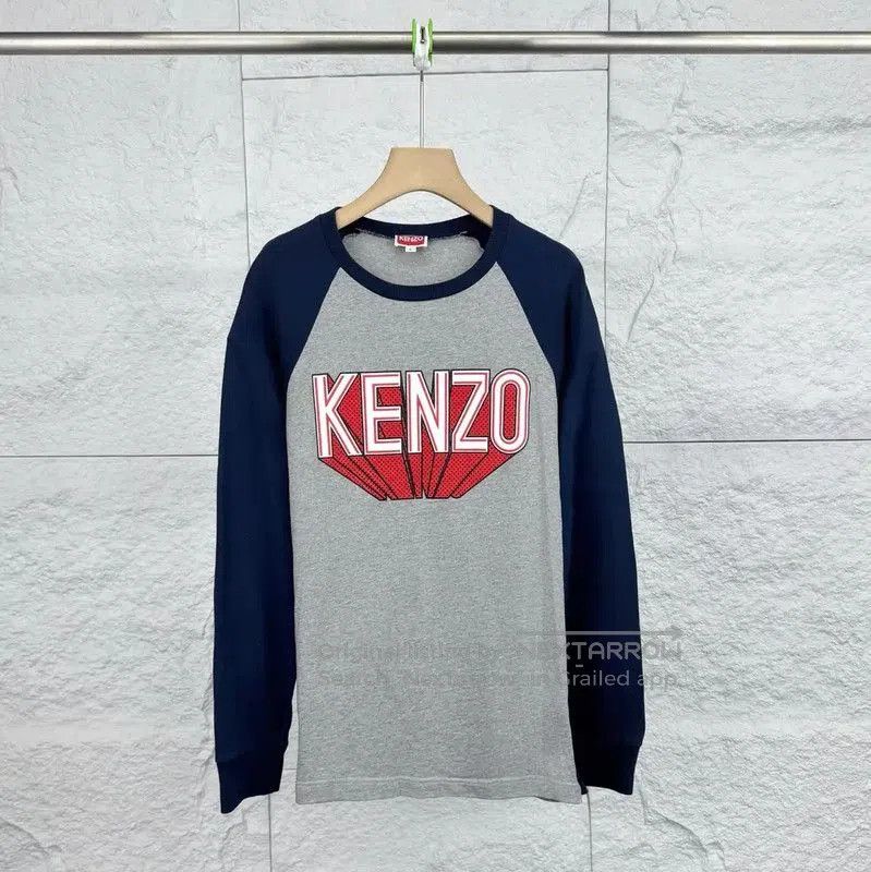 Kenzo KENZO Gray Cotton Men's Sweatshirt . Size US S / EU 44-46 / 1 - 1 Thumbnail
