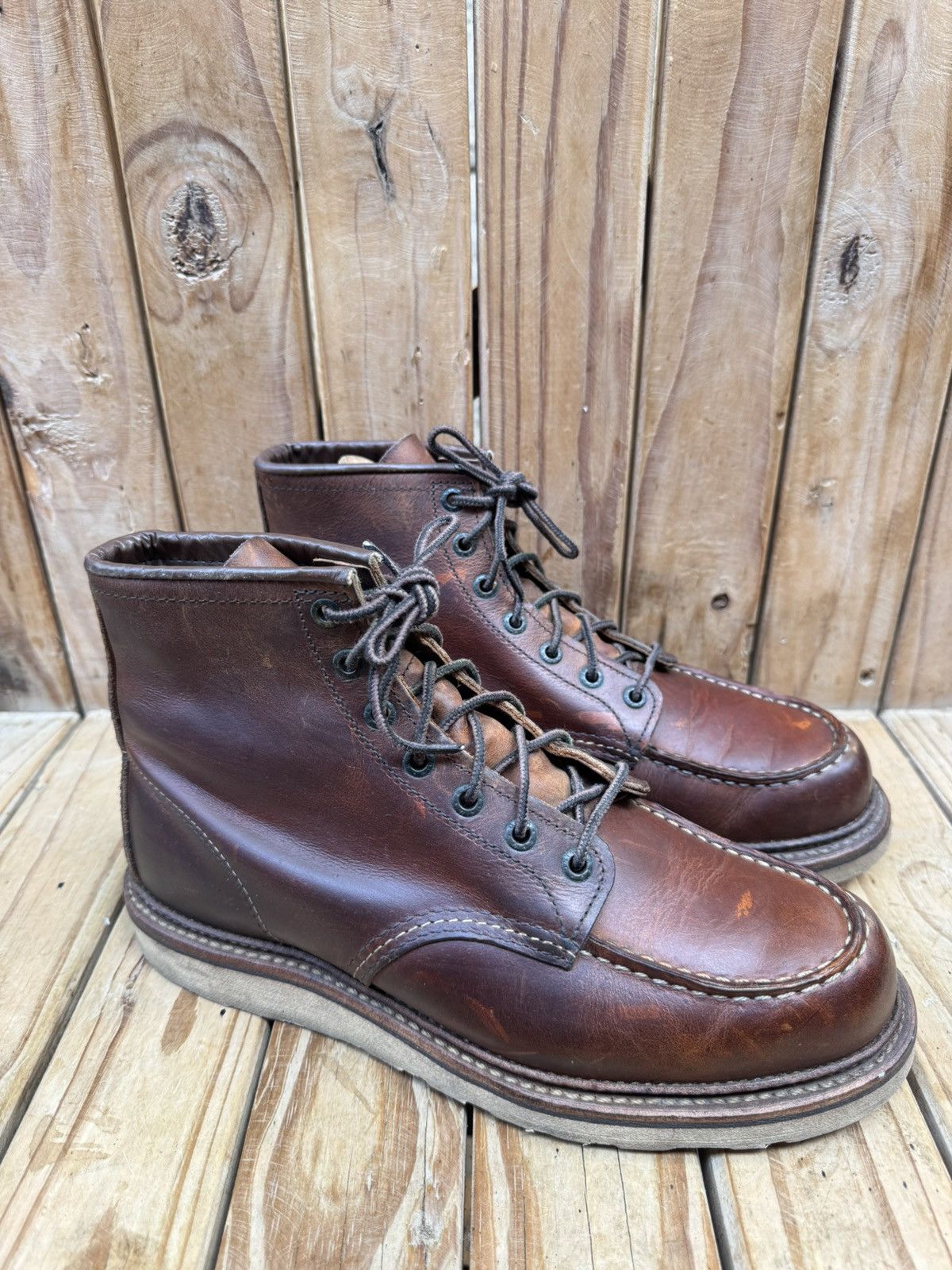 Red Wing Red Wing 1907 Copper Rough Brown Boots UK 7.5 D | EUR 41.5 Size US 8.5 / EU 41-42 - 8 Thumbnail