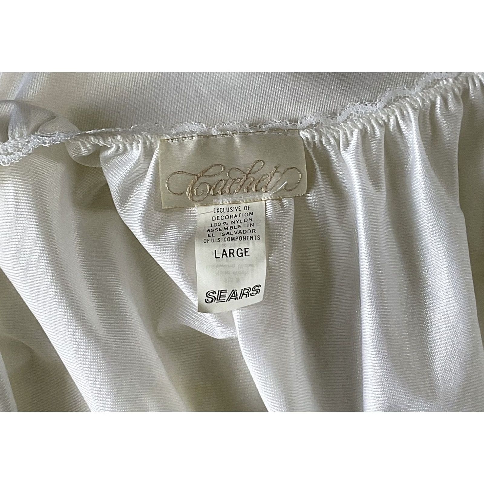 Vintage Cachet Vintage Lace Cami Slip Dress L Wht Floral White Eveningwear 90s Fairy Glam Size L / US 10 / IT 46 - 4 Thumbnail
