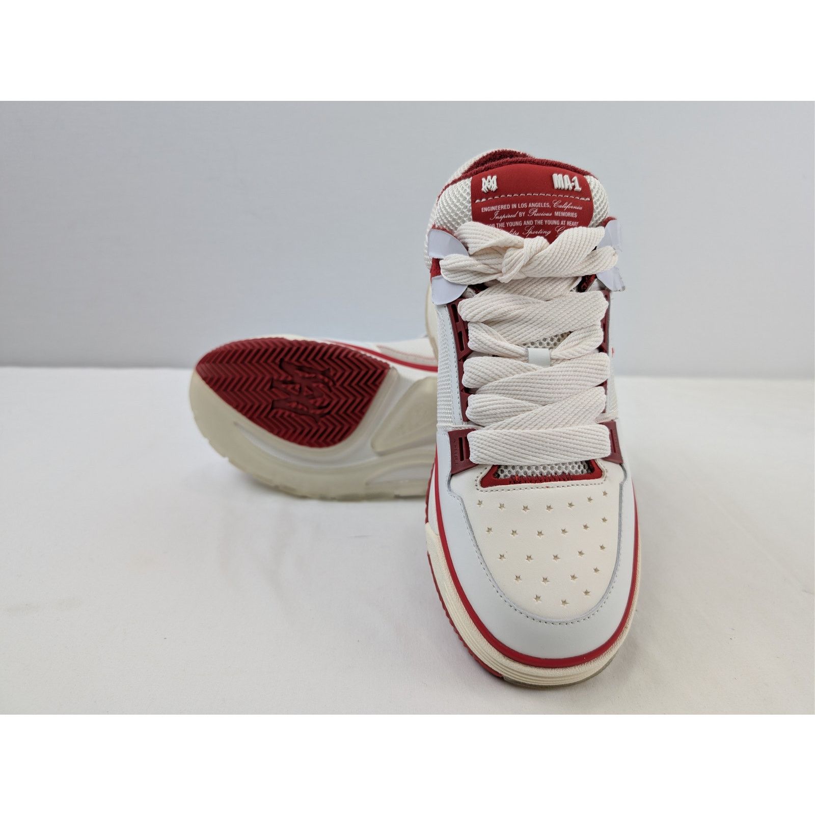 Amiri o1rshd1 Q:2 / MA-1 Low Top Sneakers in Red/White Size US 12 / EU 45 - 15 Thumbnail
