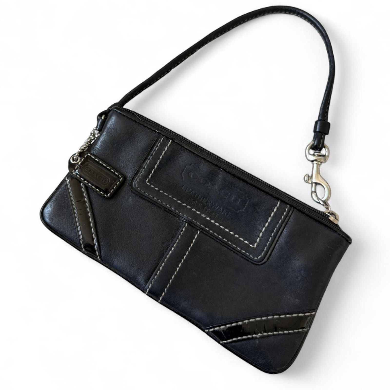 Coach Vintage coach leather wristlet all black Size ONE SIZE - 2 Thumbnail