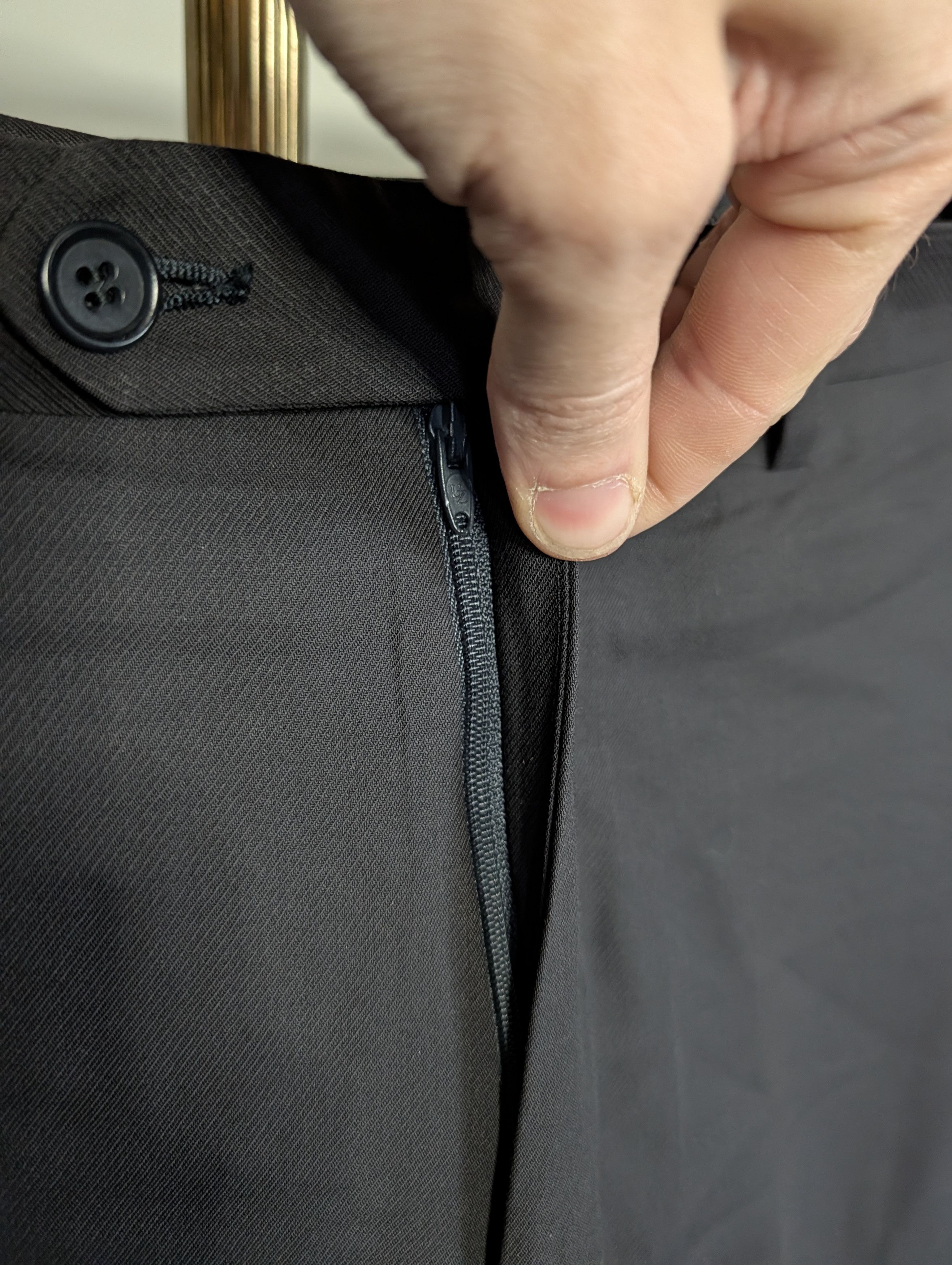 Trussini Black Super 100s Wool Steep Twill Italy Trousers 50 Size US 33 - 6 Thumbnail