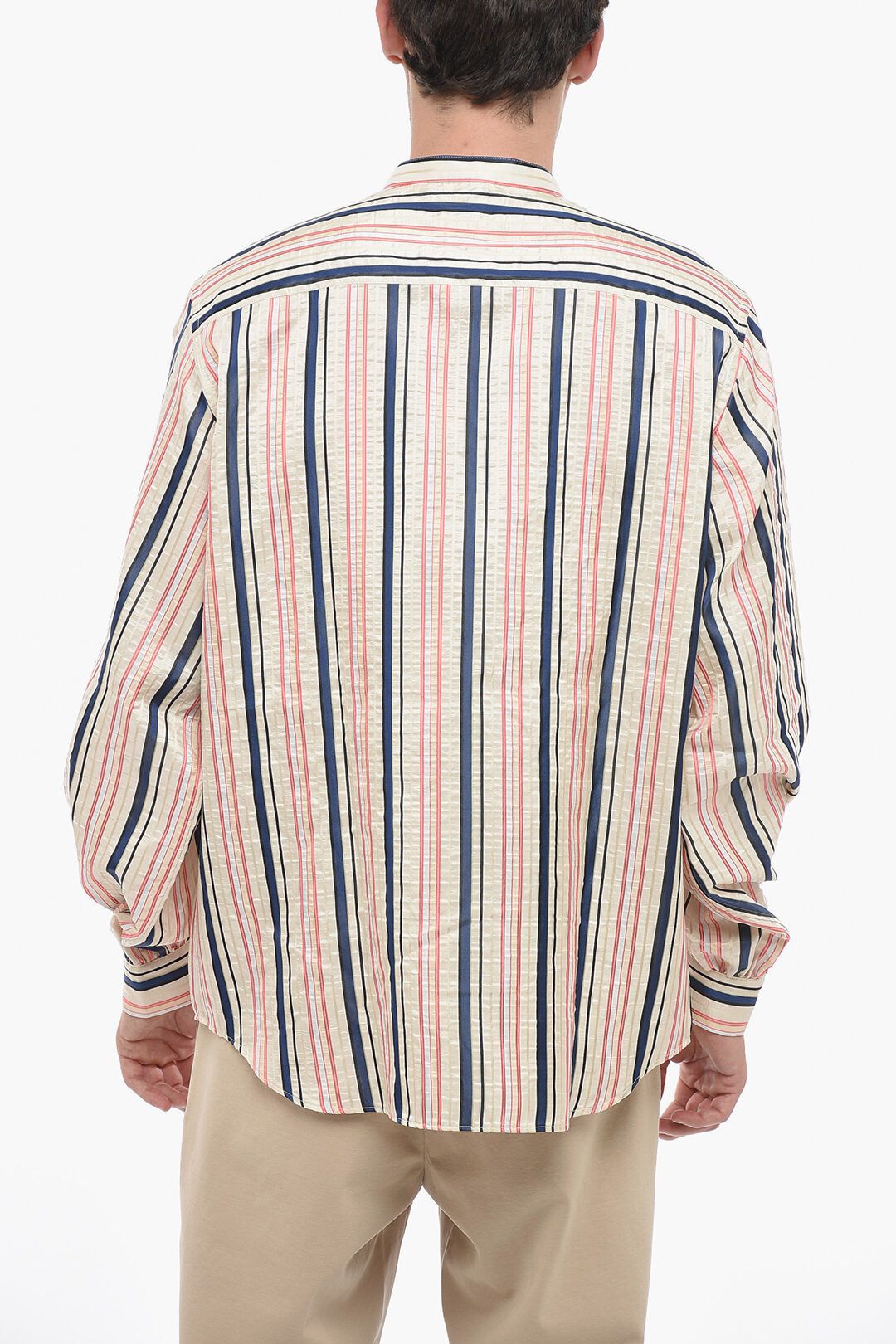 Bally o1y1224 Long Sleeves Patterned Silk Shirt in Multicolor Size US S / EU 44-46 / 1 - 3 Thumbnail