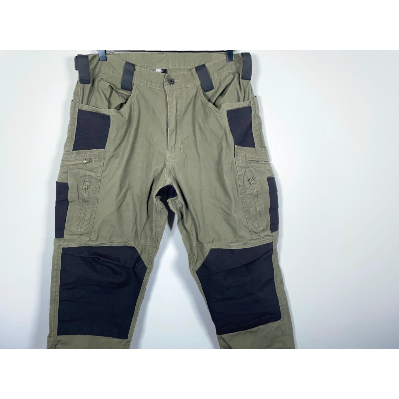 Vintage Tactical Ripstop Cotton Canvas Cargo Pants Men's Large Green 34 x 29 Cargo Pocket Adjustable Waist Size US 34 / EU 50 - 4 Thumbnail