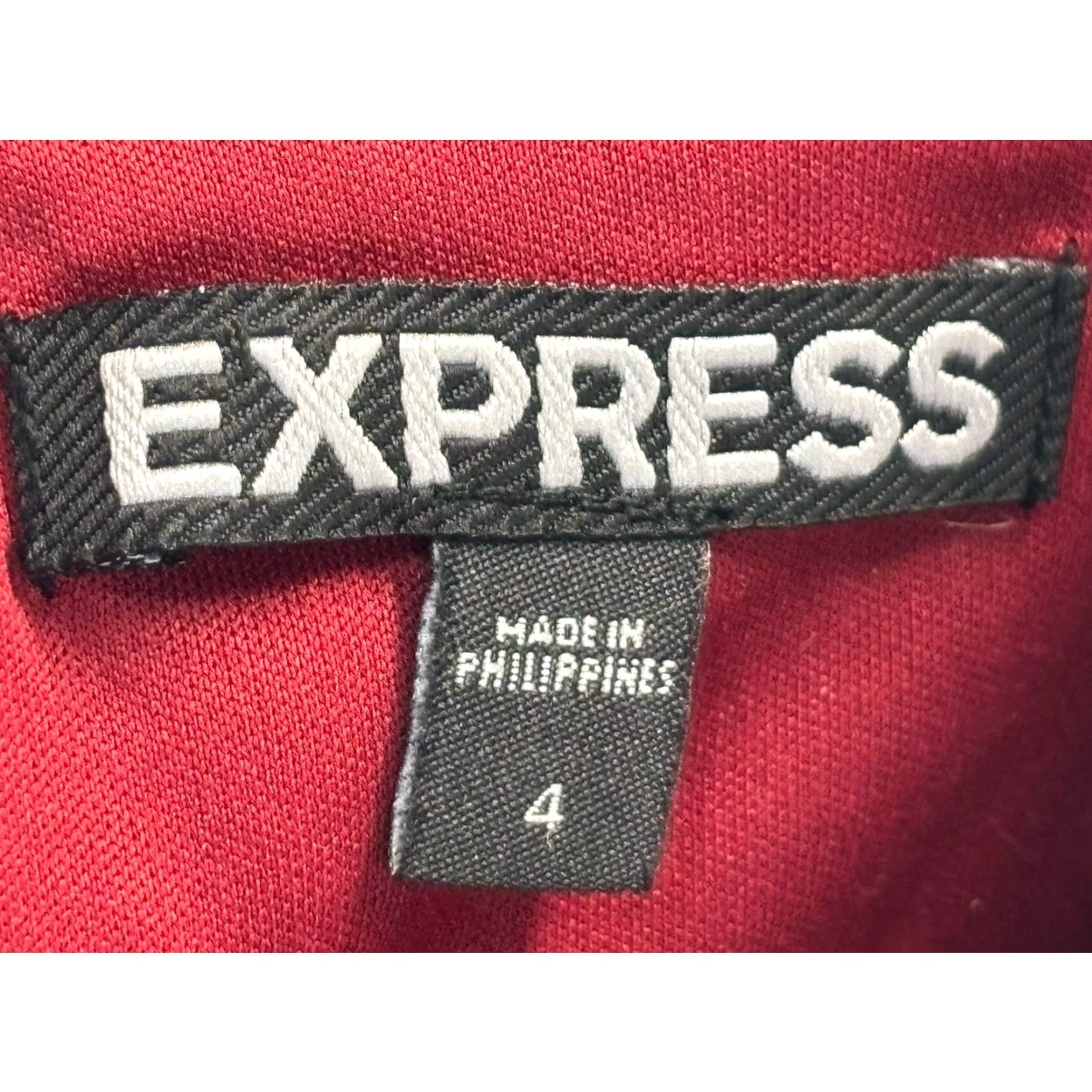 Express Express Lace Overlay Dress Women’s Red Knee Length Bodycon Sleeveless Zip Size 4 Size S / US 4 / IT 40 - 6 Thumbnail