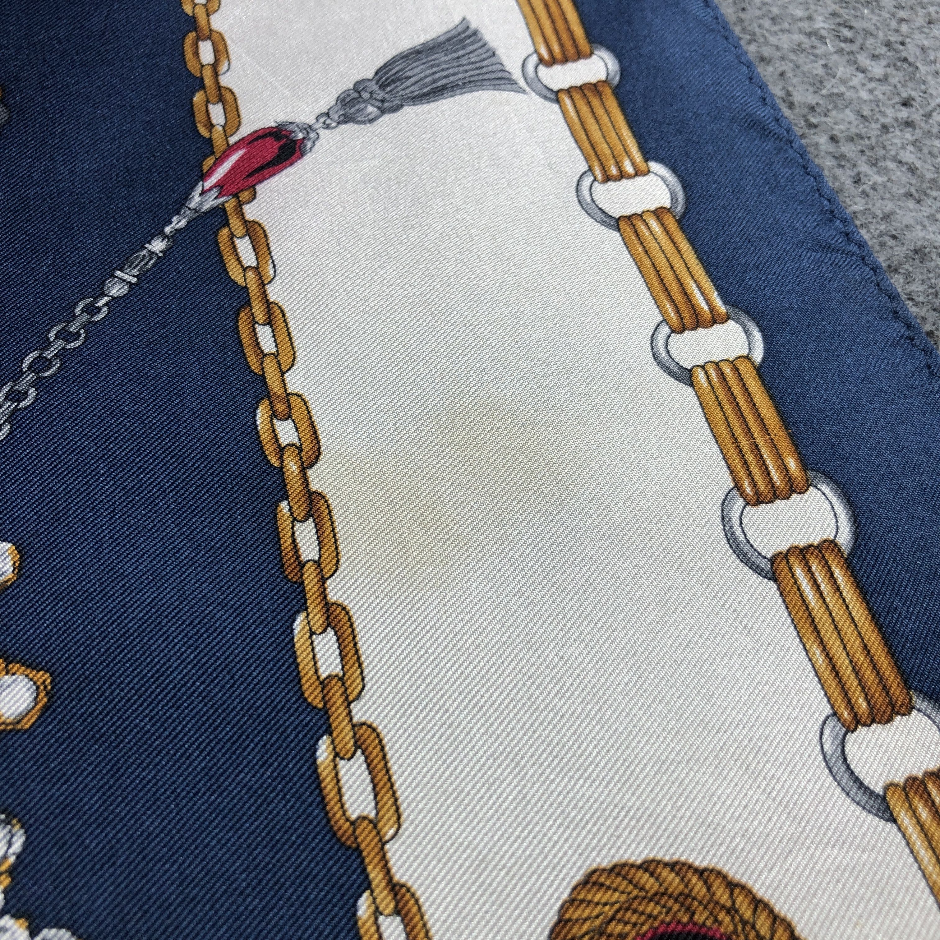 Vintage Unknown Luxury Design Silk Scarf M1074 Size ONE SIZE - 6 Thumbnail