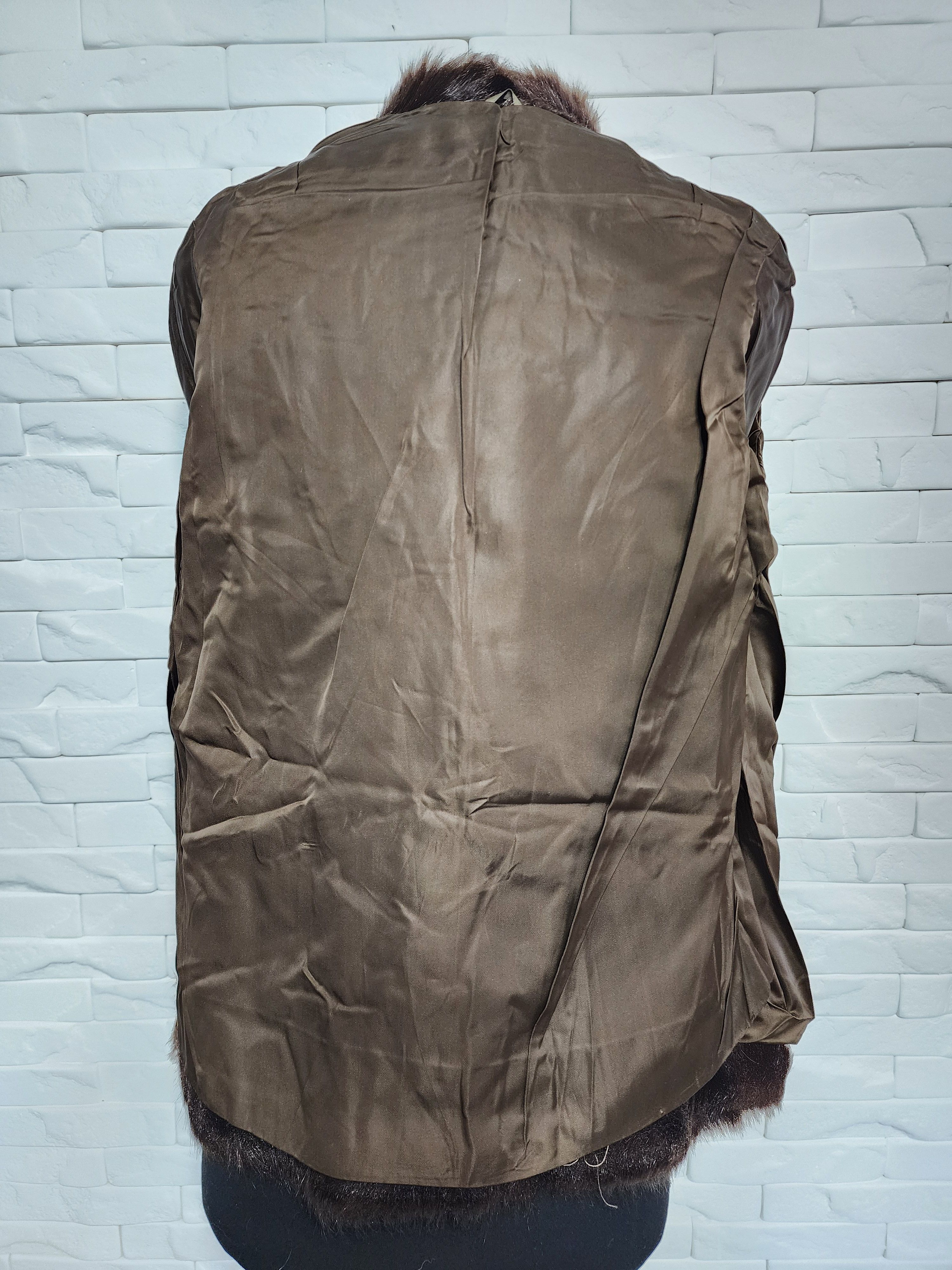 Furla Warm Brown Women's Fur Coat. Size L / US 10 / IT 46 - 8 Thumbnail