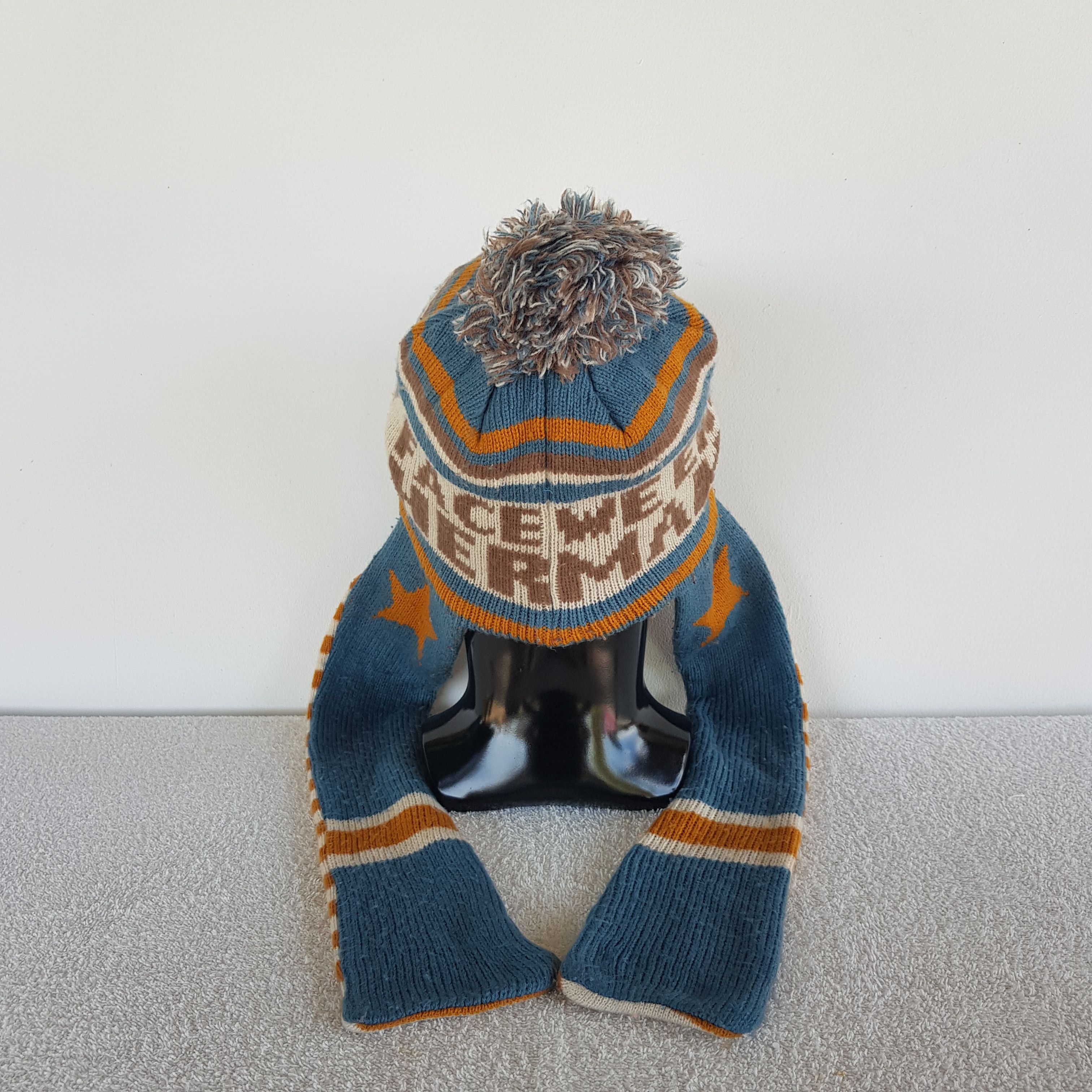Japanese Brand Vintage Japanese Earflap Beanie Ribbed Knit Snow Caps Hats. Size ONE SIZE - 5 Thumbnail