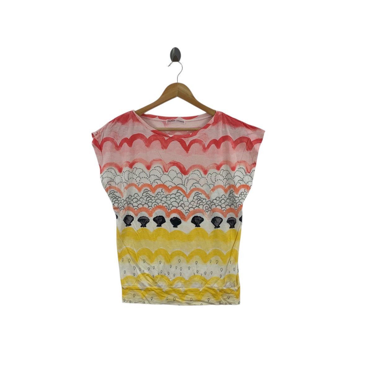 Tsumori Chisato Vintage TSUMORI CHISATO Issey Miyake Designer AOP Tee Shirt Size XS / US 0-2 / IT 36-38 - 1 Thumbnail